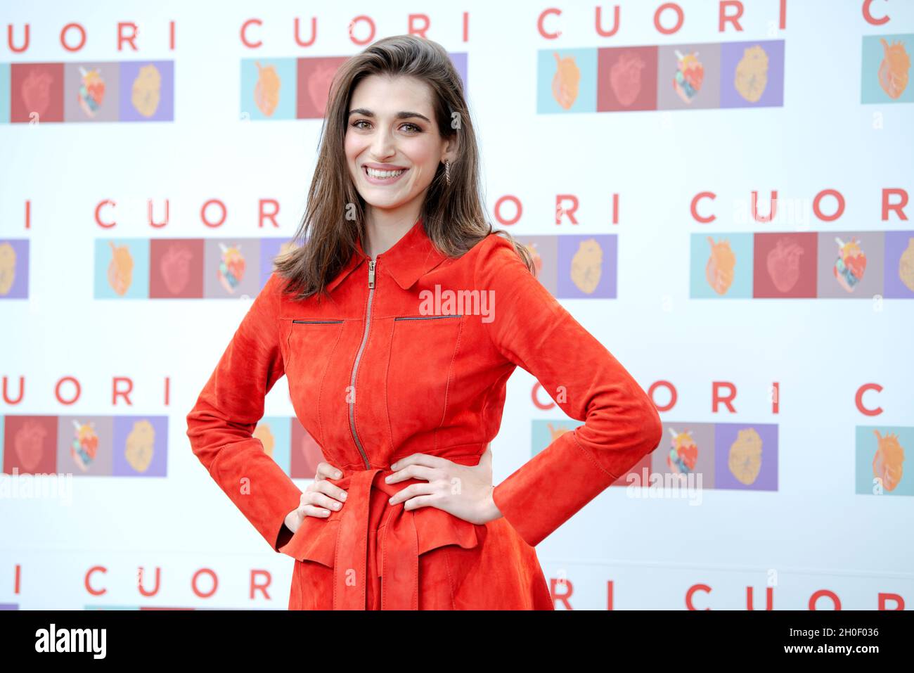 Pilar Fogliati assistant au photocall de Cuori à la Casa del Cinema, Rome Banque D'Images