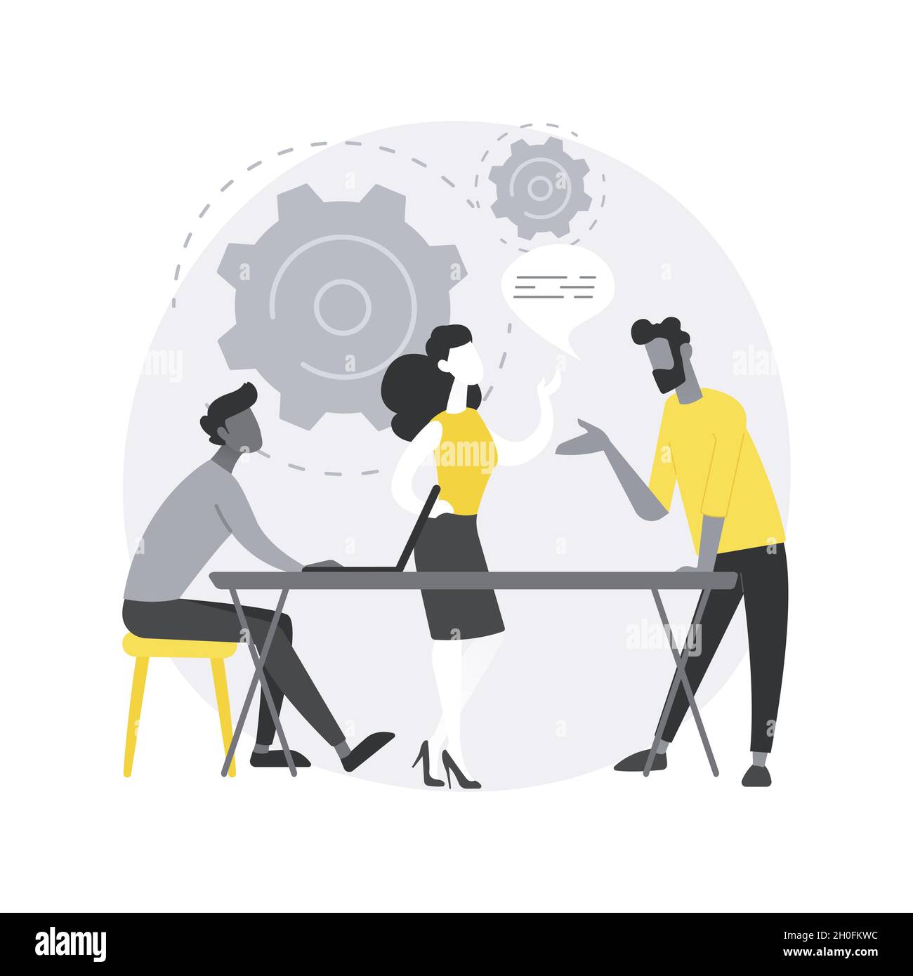 Illustration du vecteur de concept abstrait de réunion. Illustration de Vecteur