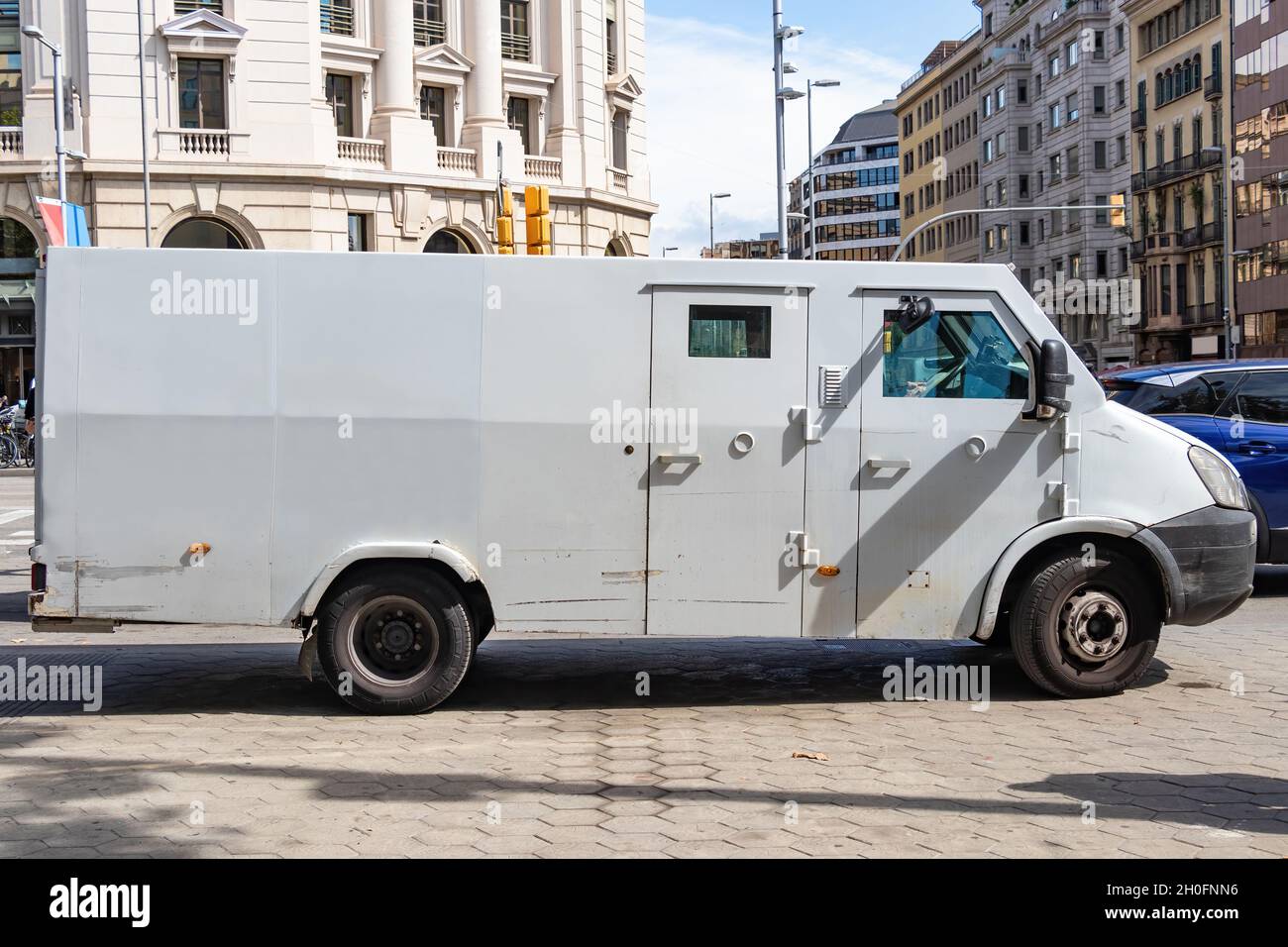 Transport d'argent sécurité camion blindé Banque D'Images