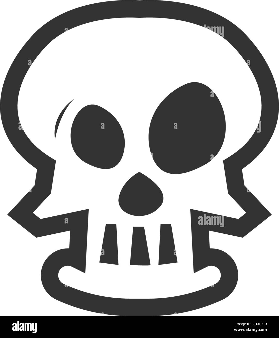Illustration du modèle vectoriel du logo du crâne Illustration de Vecteur