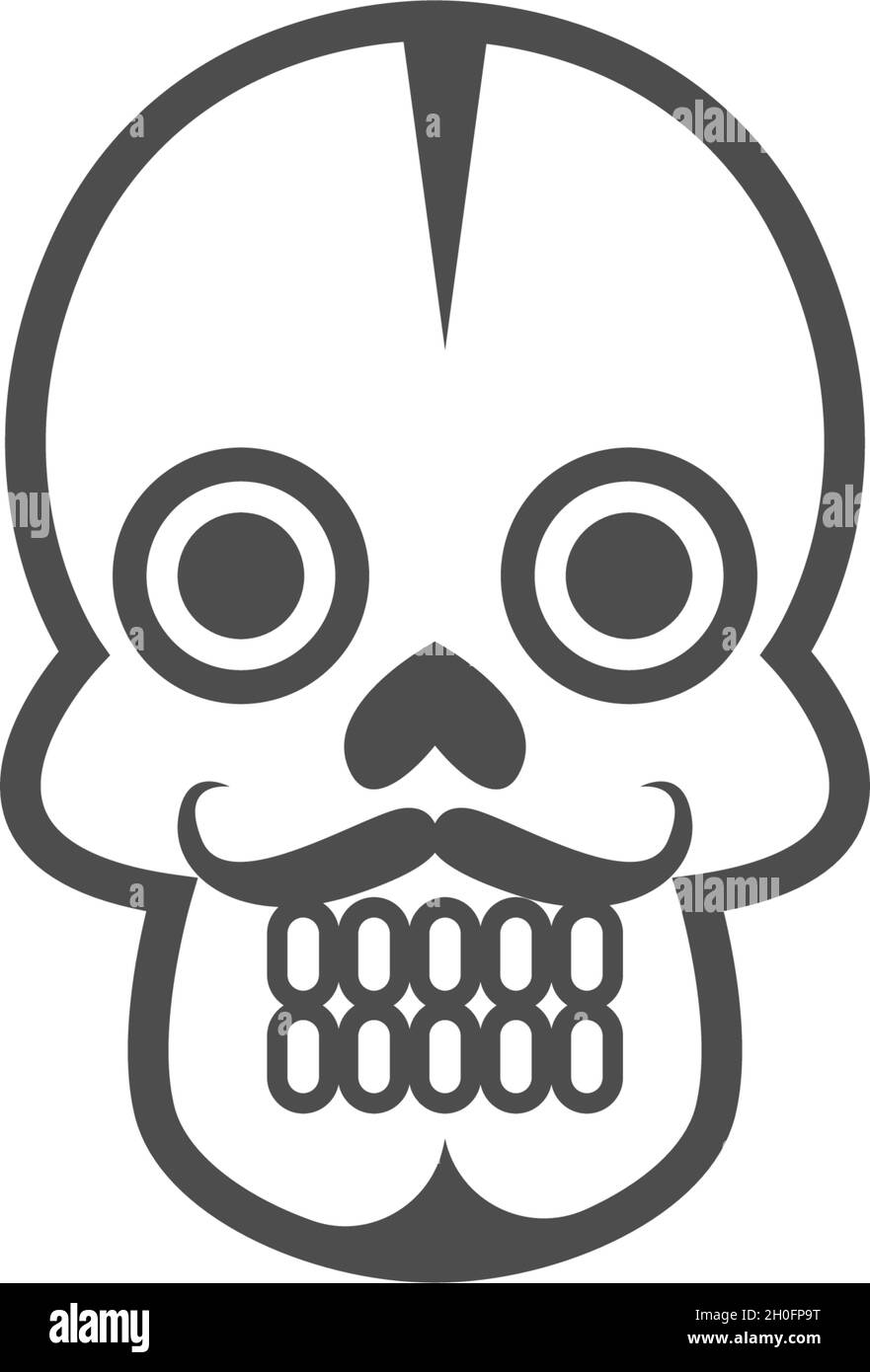 Illustration du modèle vectoriel du logo du crâne Illustration de Vecteur
