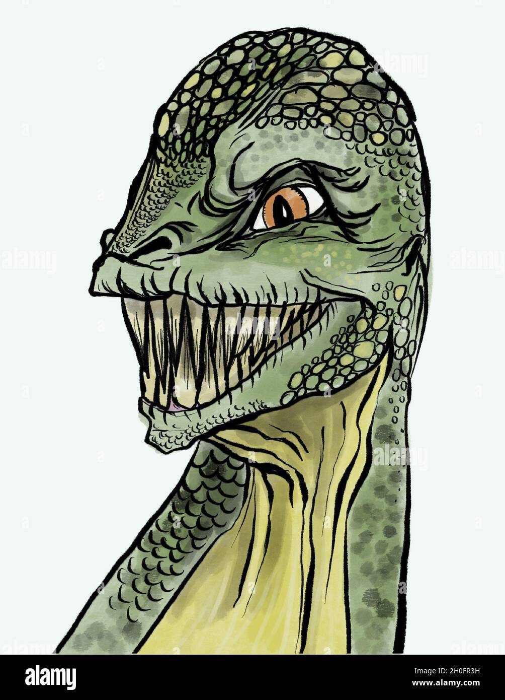 illustration d'un dinosaure grinçant Banque D'Images