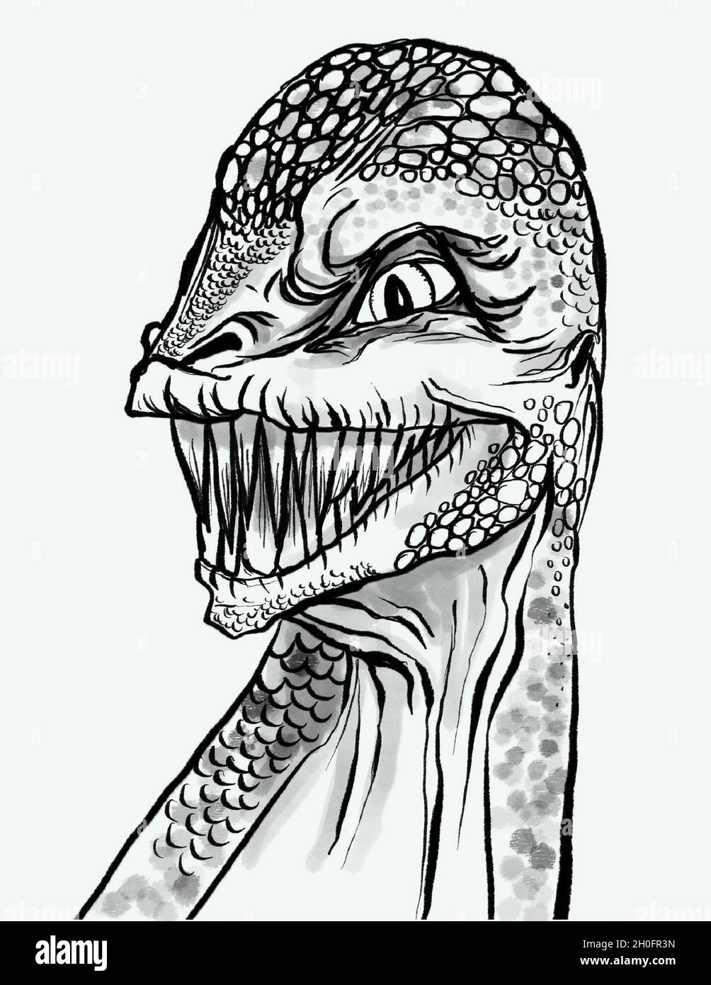 illustration d'un dinosaure grinçant Banque D'Images