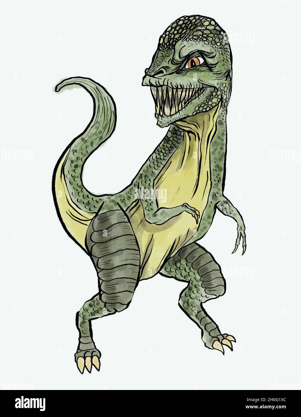 illustration d'un dinosaure grinçant Banque D'Images