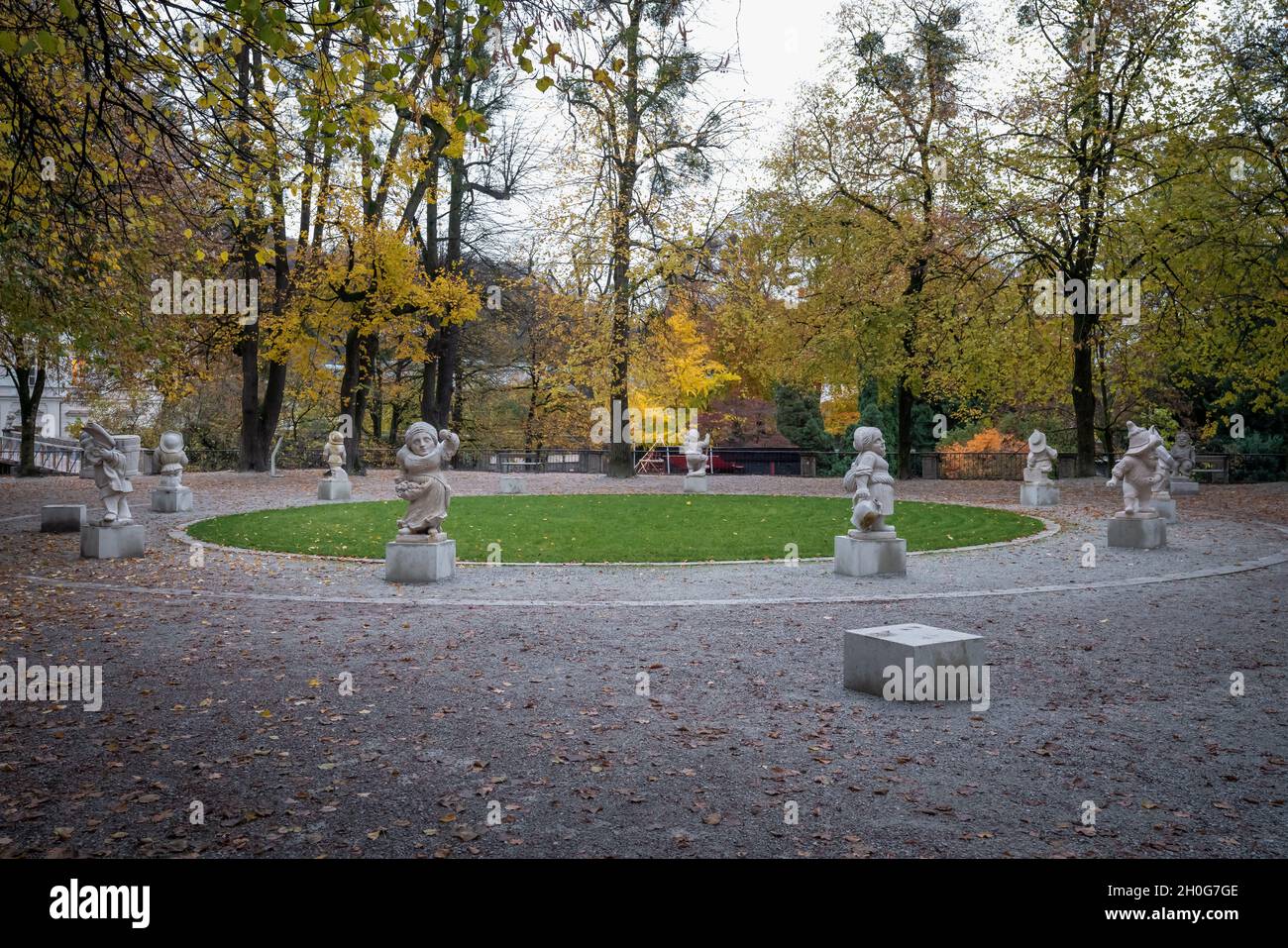 Jardin des nains (Zwergerlgarten) - statues du XVIIe siècle - Salzbourg, Autriche Banque D'Images