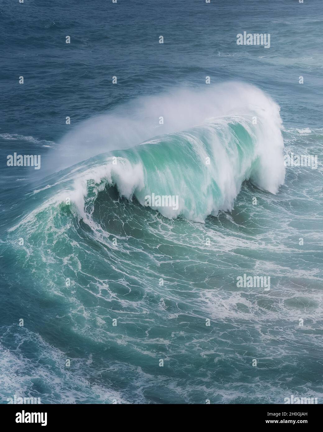 Une vague de choc dans l'océan Banque D'Images