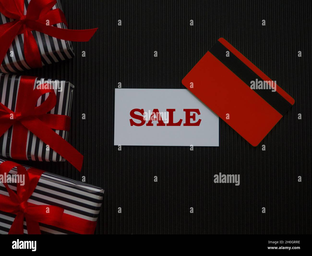 Soldes de Noël shopping et cadeaux Banque D'Images