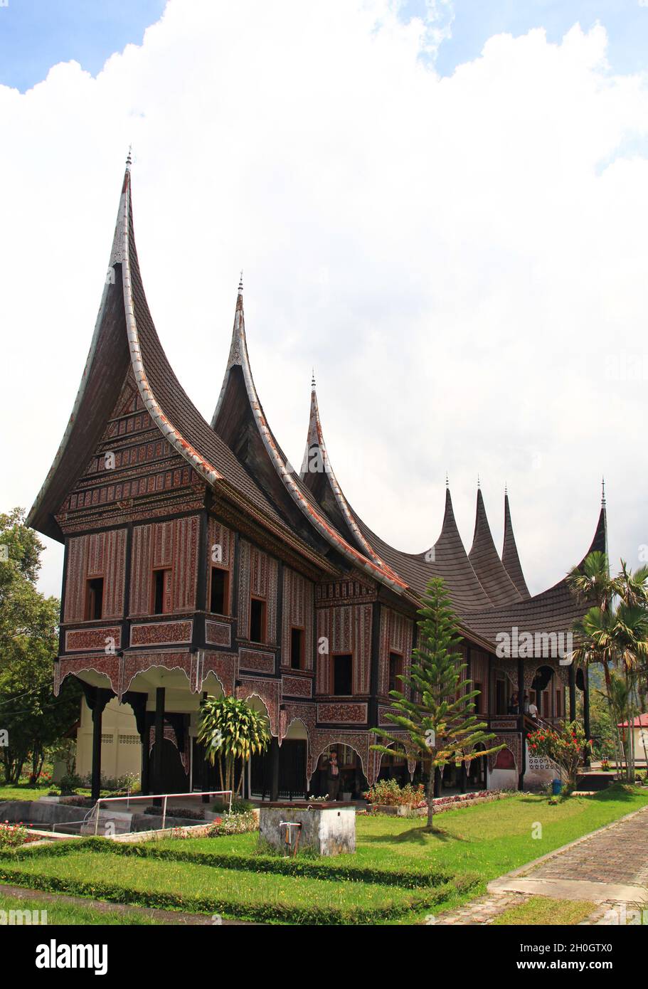 Le Centre de documentation et d'information sur la culture de Minangkabau à Padang Panjang, Sumatra Ouest, Indonésie. Banque D'Images