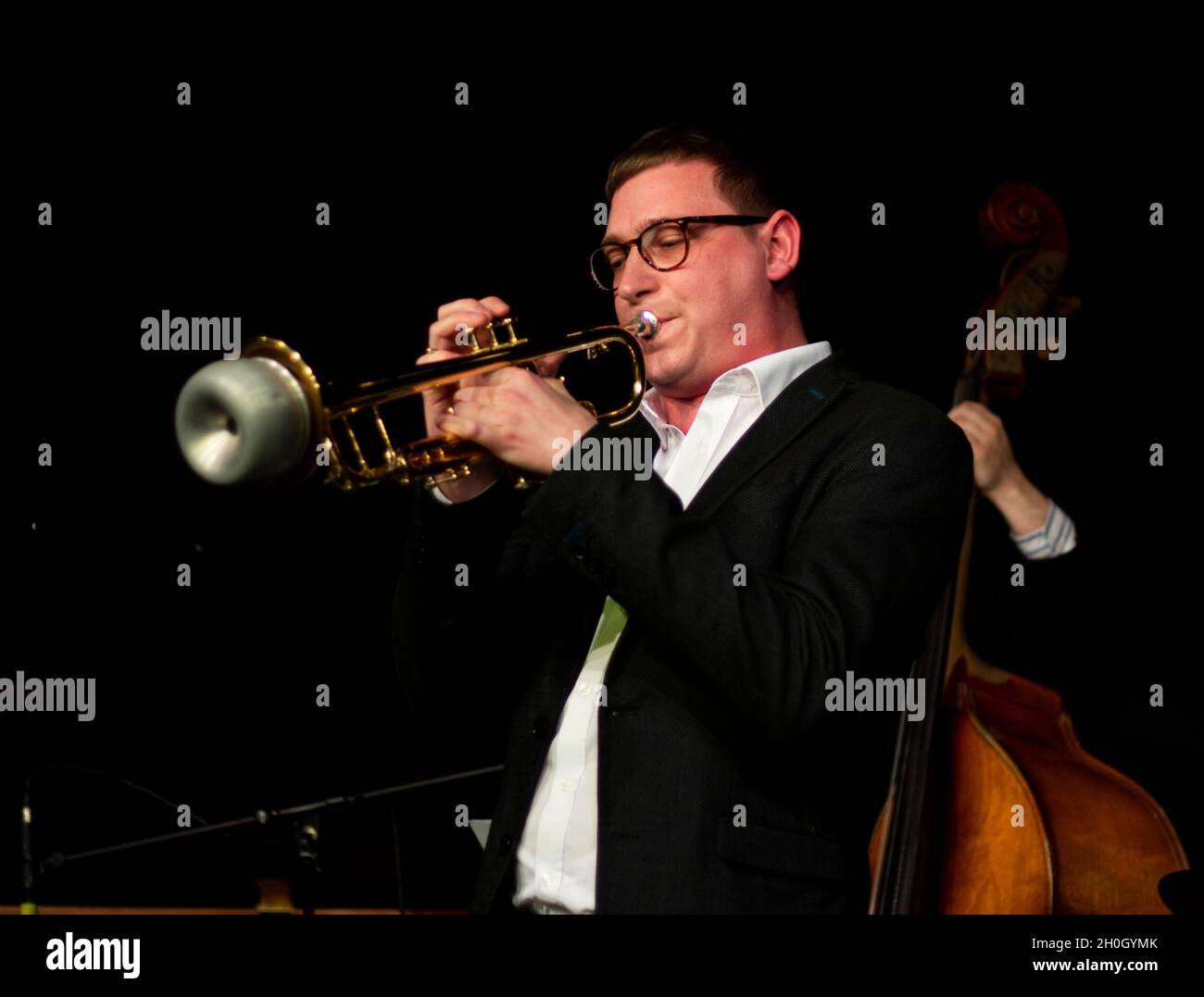 Matt Skelton Quintet joue Shelly Manne's Live au Blackhawk au Herts Jazz Club, St Albans Banque D'Images