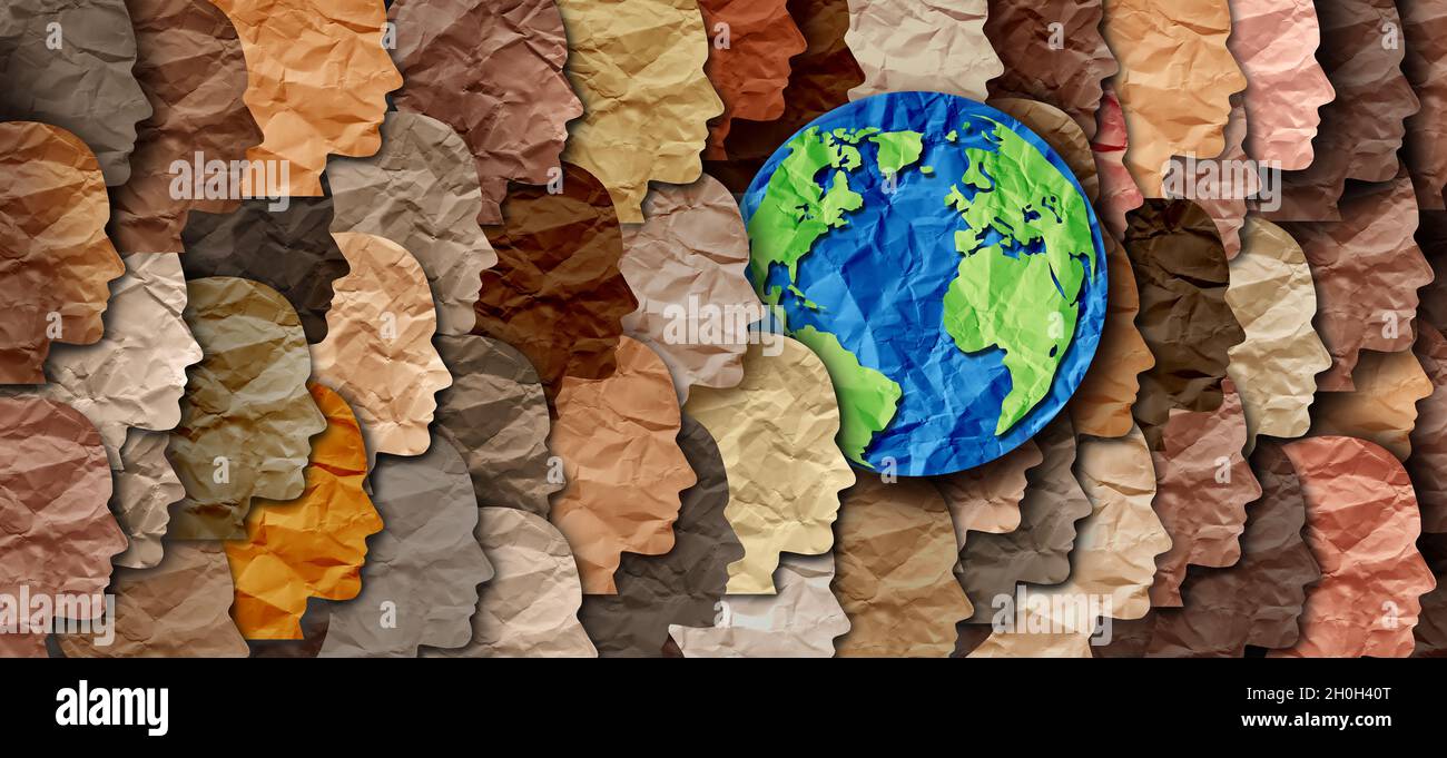 La diversité et la célébration culturelle de la journée de la terre comme cultures mondiales diverses et unité multiculturelle. Banque D'Images