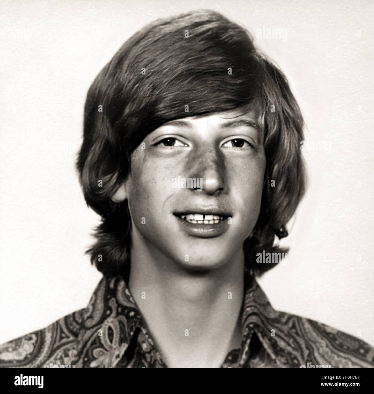 1972 CA, Etats-Unis : le célèbre BILL GATES ( bo​rn à Seattle, 28 octobre 1955​ ) quand était un jeune garçon âgé de 17 ans à l'école secondaire .Magnat américain , investisseur et propriétaire de médias fondateur de WINDOWS MICROSOFT Company .Photographe inconnu .- INFORMATICA - INFORMATICO - INFORMATIQUE - TECHNOLOGIE INFORMATIQUE - INVENTORE - INVENTEUR - HISTOIRE - FOTO STORICHE - TYCOON - personalità da bambino bambini da giovane - personnalité personnalités quand était jeune - INFANZIA - ENFANCE - ADOLESCENT - RAGAZZO -- ARCHIVIO GBB Banque D'Images