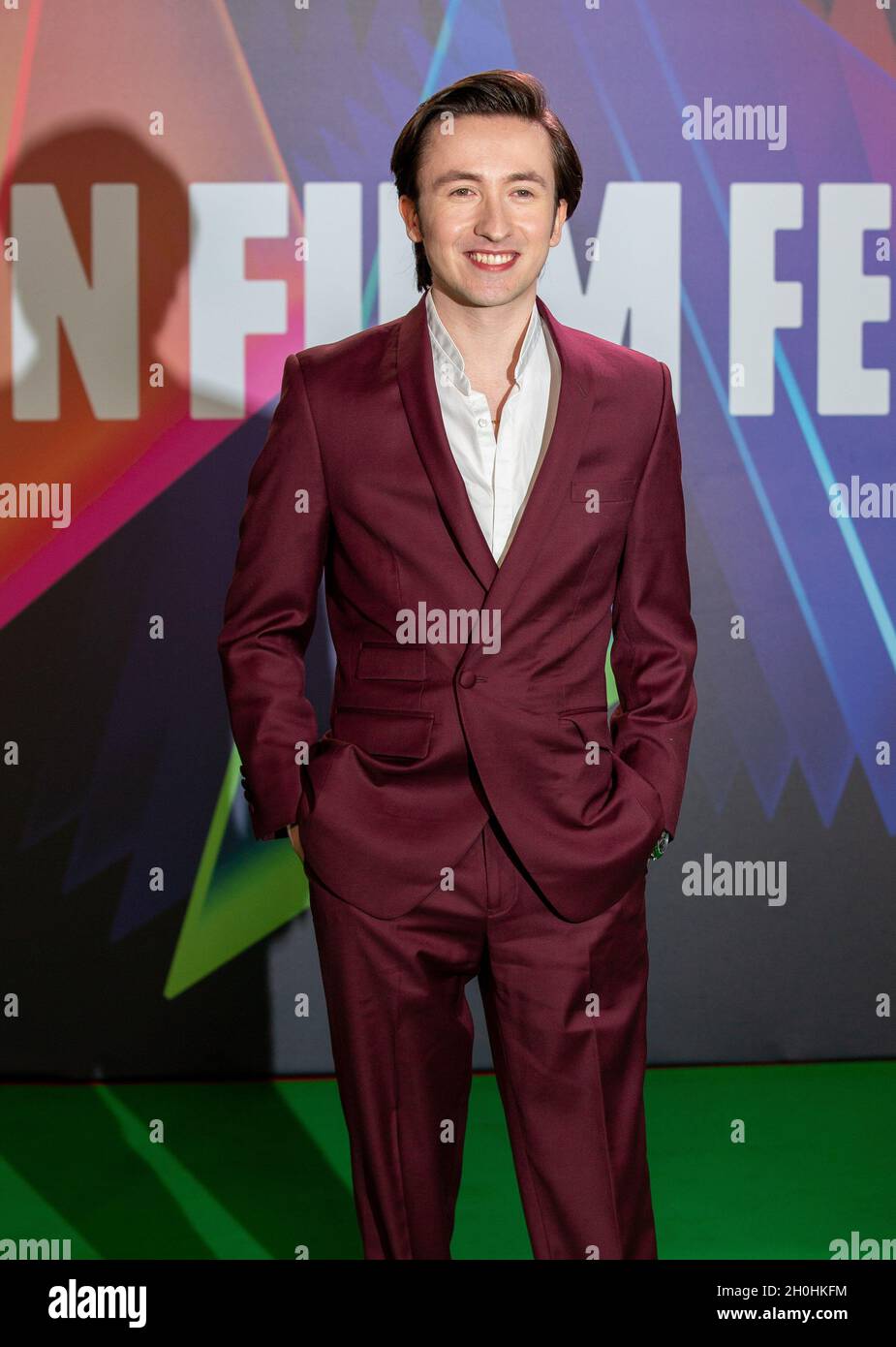 Londres, Royaume-Uni.12 octobre 2021.Christian Lees participe à la première mondiale du « fantôme de l'Open » lors du 65e BFI (British film Institute) London film Festival au Royal Festival Hall.Crédit : SOPA Images Limited/Alamy Live News Banque D'Images