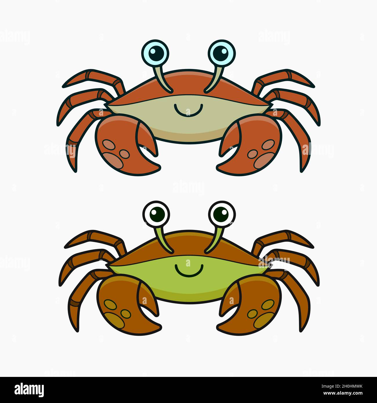 Crabes Vector Illustration dessin animé Clipart Illustration de Vecteur