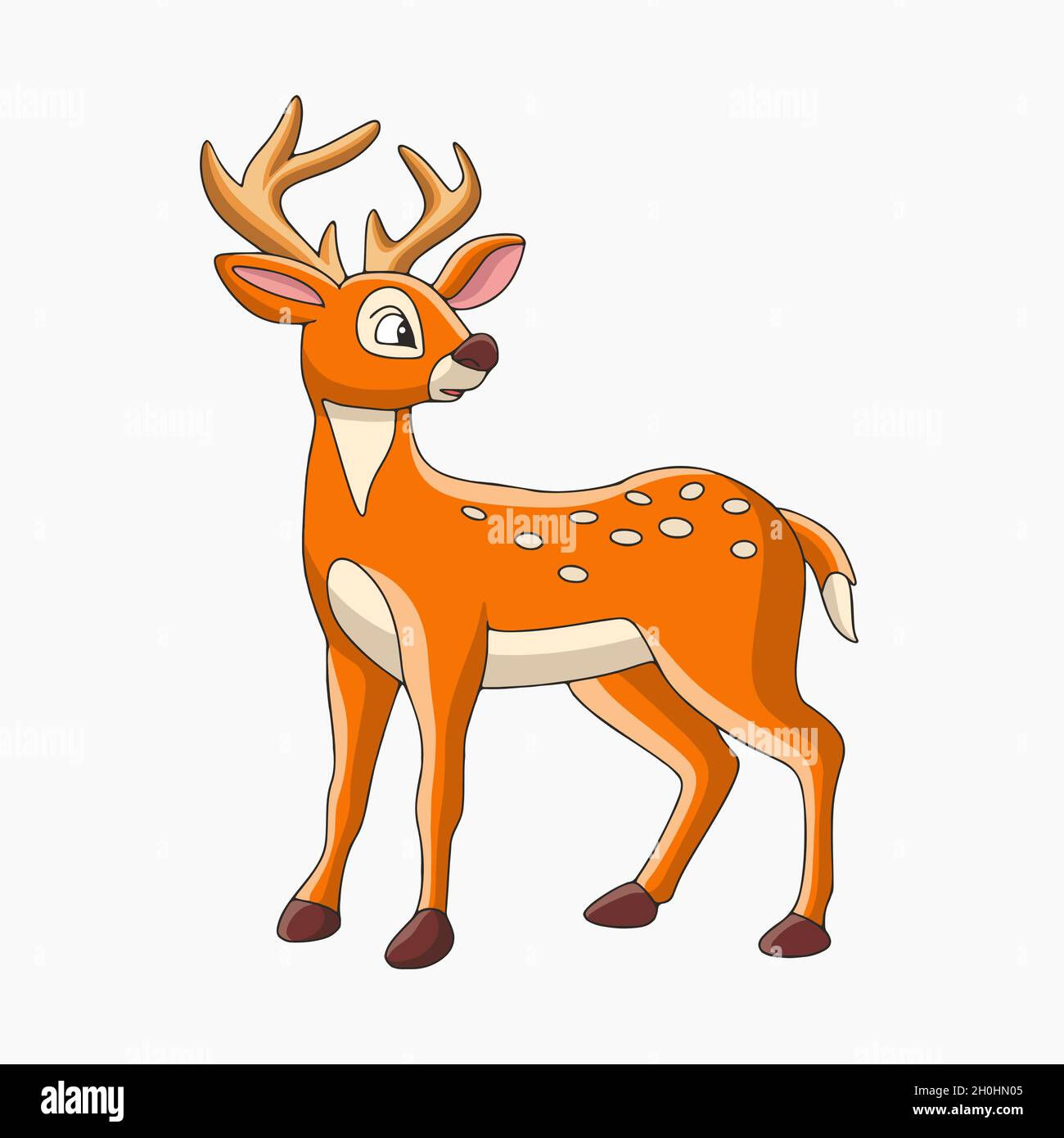 Deer Vector Illustration Cartoon Clipart Illustration de Vecteur