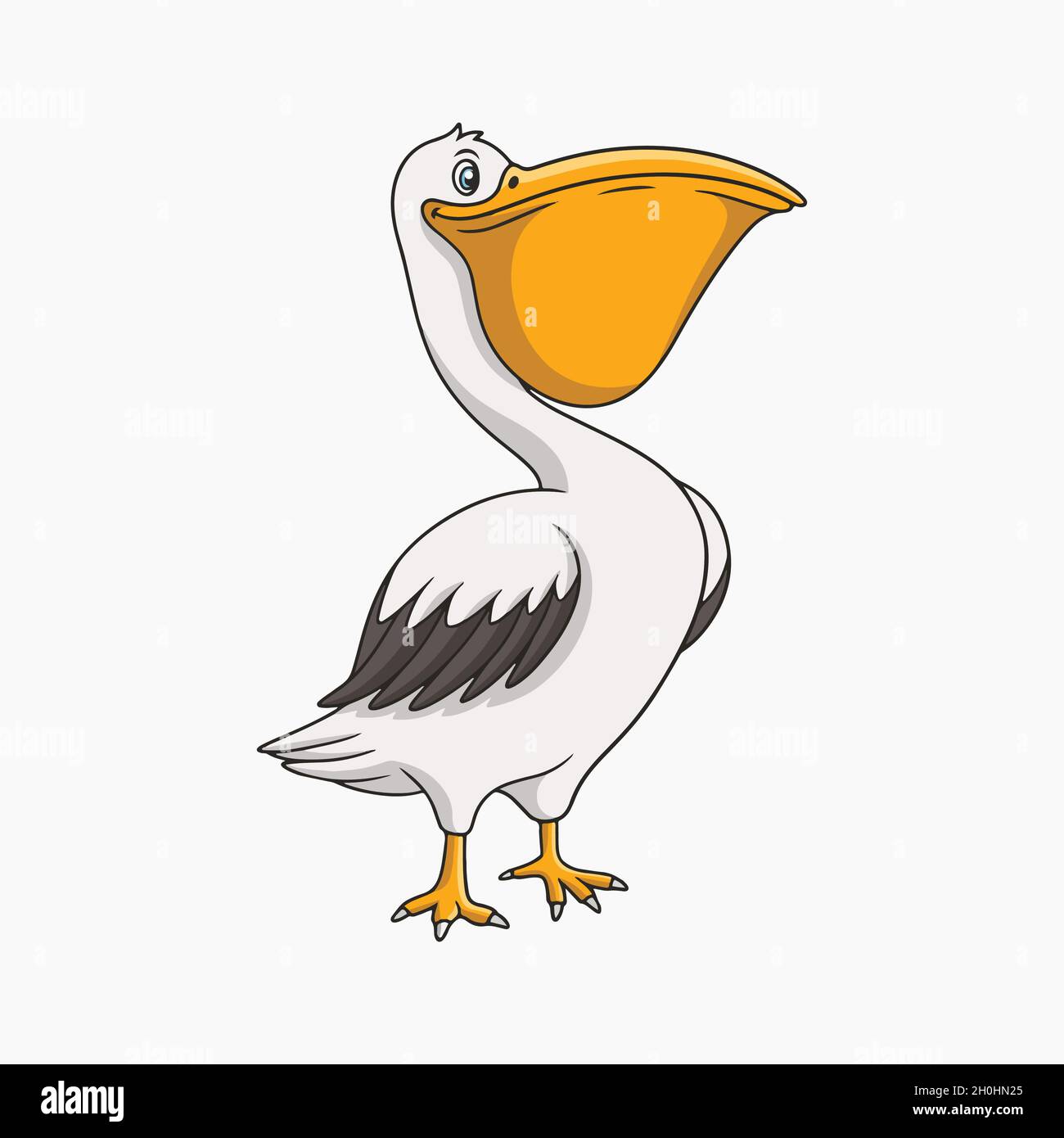 Clipart de dessin animé Pelican Vector Illustration Illustration de Vecteur