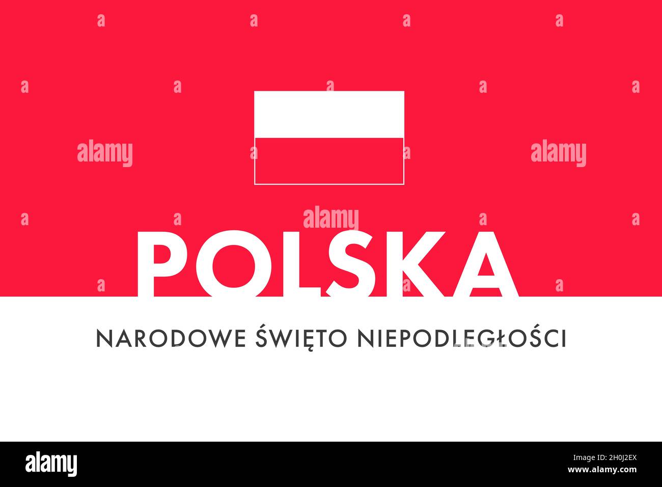 Jour de l'indépendance de la Pologne.(Polonais : Narodowe Święto Niepodległości, Polska.Traduction: Journée nationale de l'indépendance, Pologne.)Novembre 11 Banque D'Images