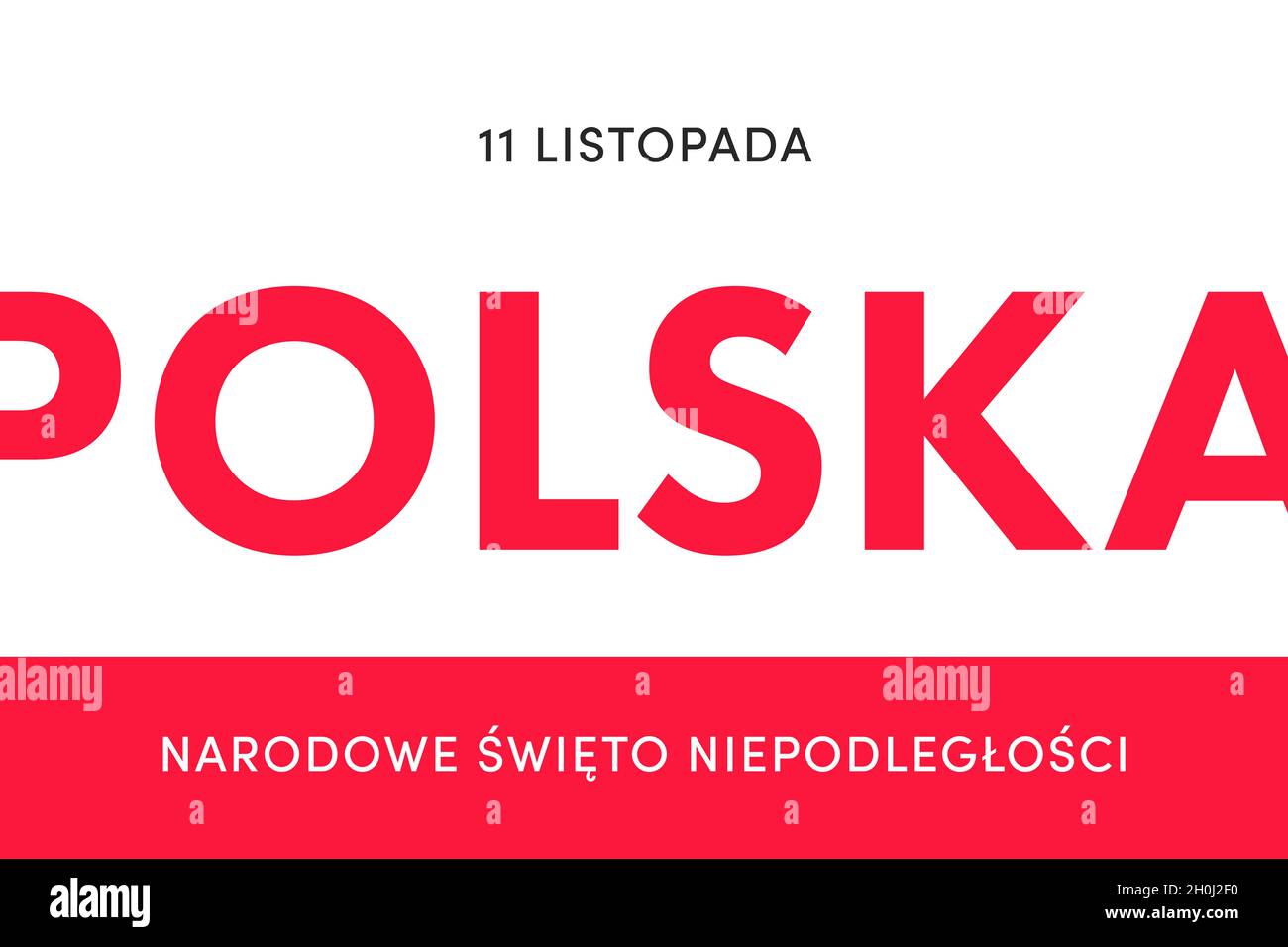 Jour de l'indépendance de la Pologne.(Polonais: Narodowe Święto Niepodległości, Polska,11 listopada.Traduction: Journée nationale de l'indépendance, Pologne, novembre 11) Banque D'Images