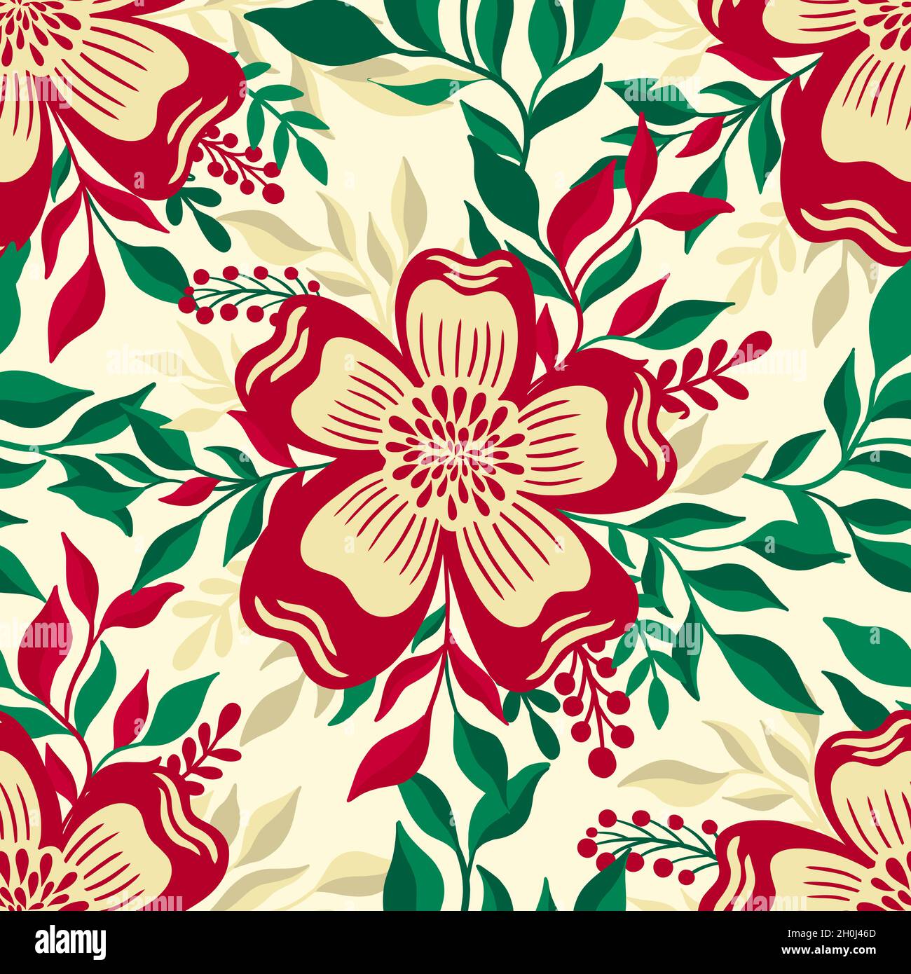 Motif fleuri sans couture.élégant motif floral.imprimé botanique. Imprimé mode. Illustration de Vecteur