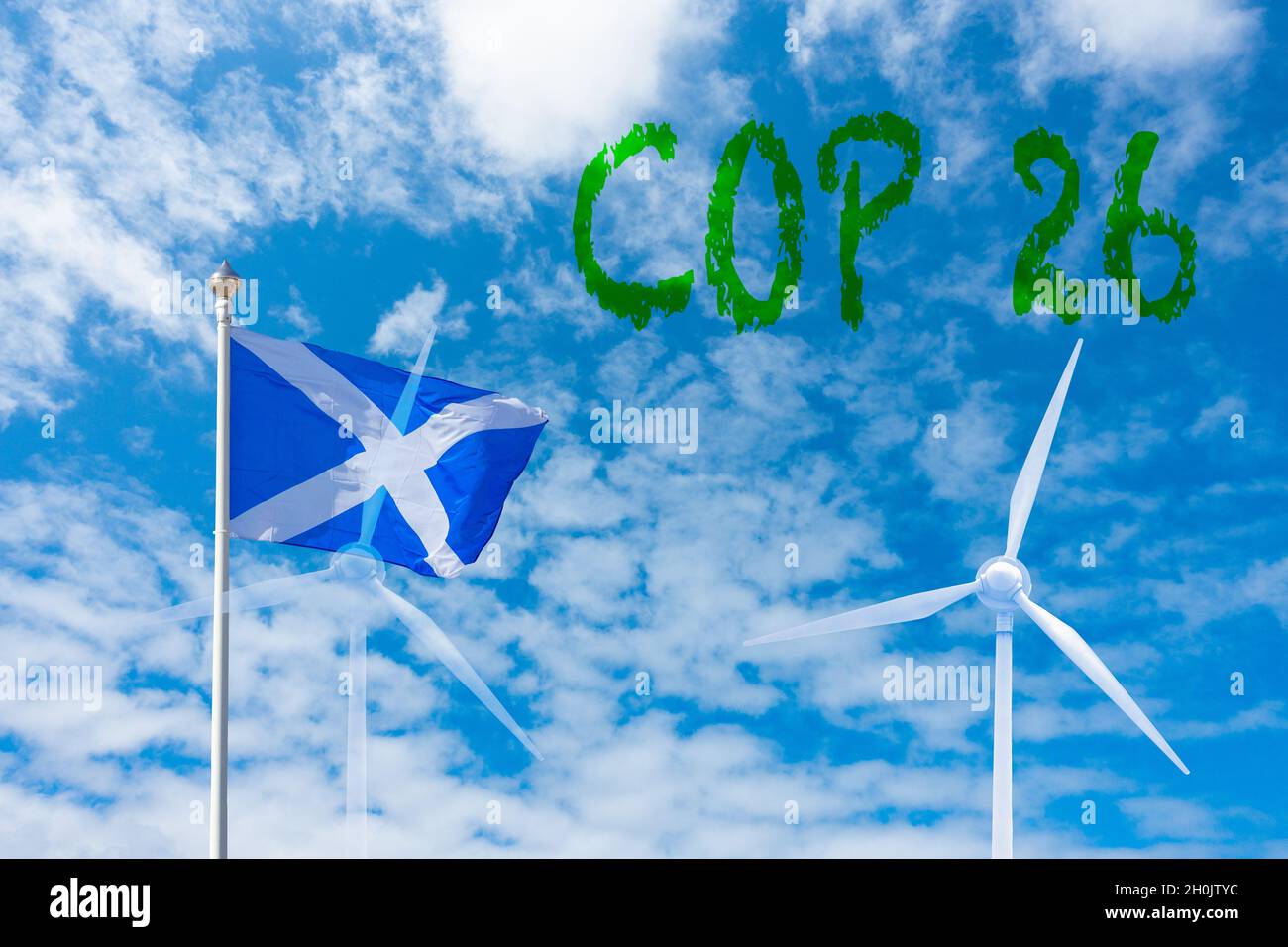 COP 26, changement climatique, image du concept de réchauffement de la planète. Banque D'Images