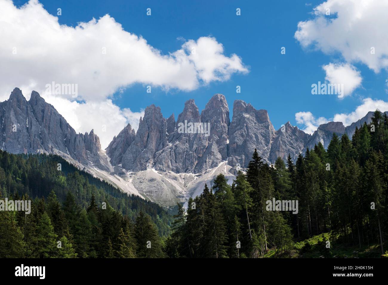 Italie, Alto Adige, Val di Funes, Odle montagnes Banque D'Images