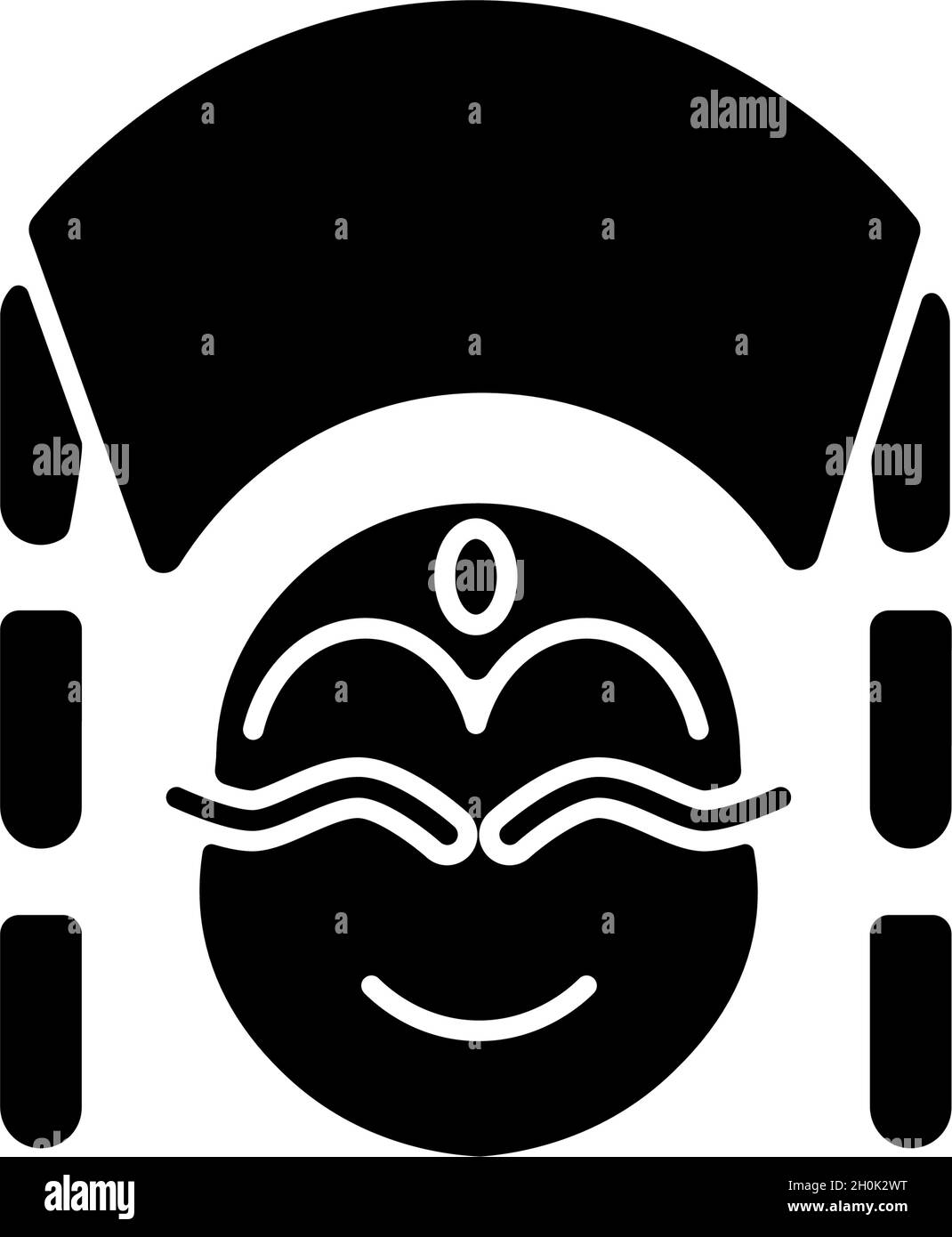 Icône de glyphe noir Kumari Illustration de Vecteur Icône de glyphe noir Kumari Illustration de Vecteur