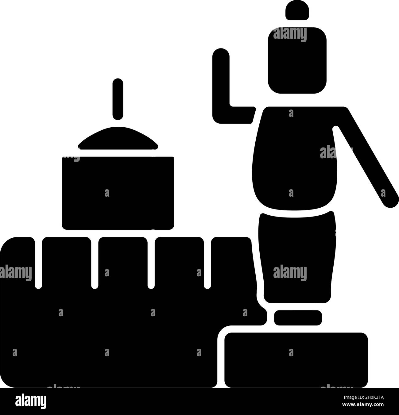 Icône de glyphe noir de Lumbini Illustration de Vecteur Icône de glyphe noir de Lumbini Illustration de Vecteur