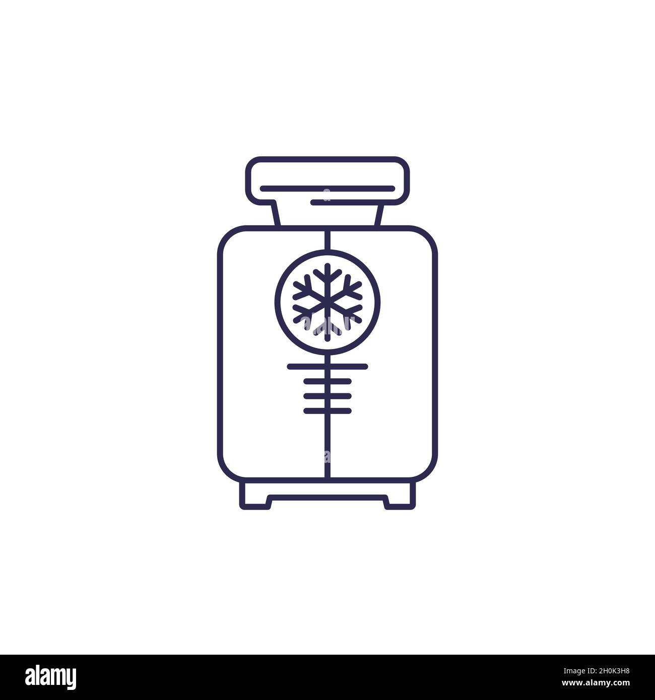 icône de la ligne de cryothérapie avec cryosauna Illustration de Vecteur