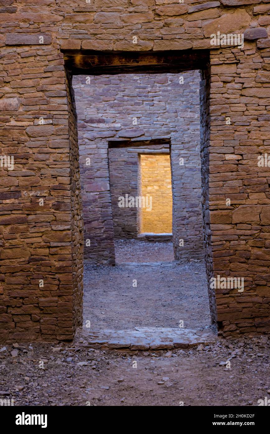 Portes de Chaco Canyon - Pueblo Bonito - Nouveau-Mexique Banque D'Images