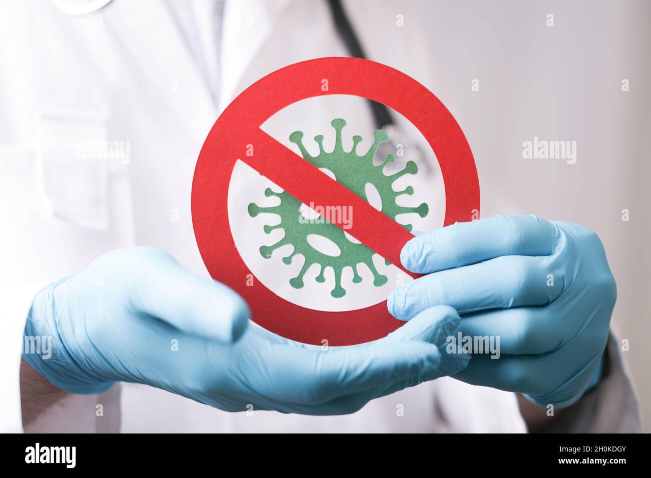 Plan de protection contre les virus du concept de médecin Banque D'Images