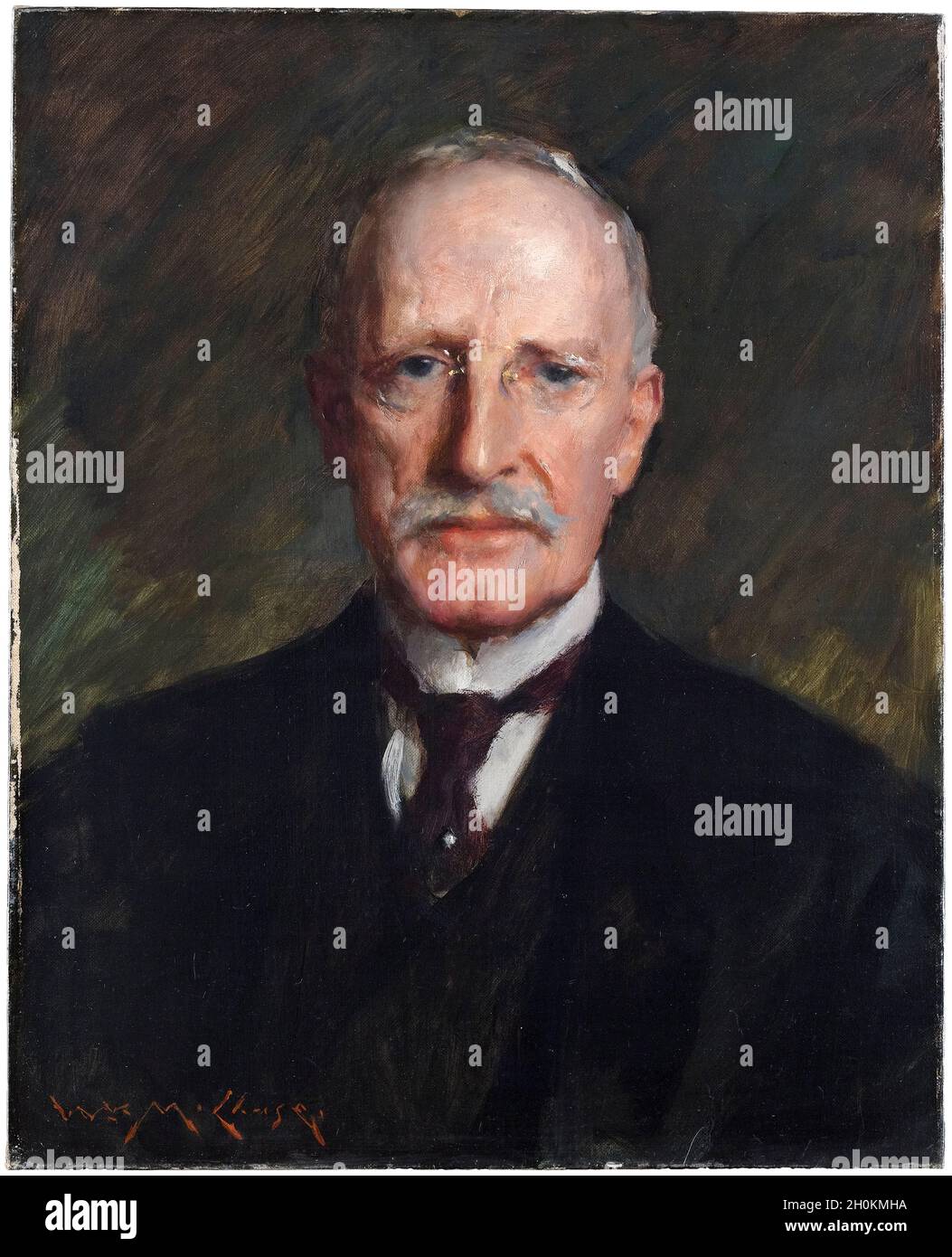 Edward Guthrie Kennedy (1849–1932), portrait peint par William Merritt Chase, vers 1895 Banque D'Images