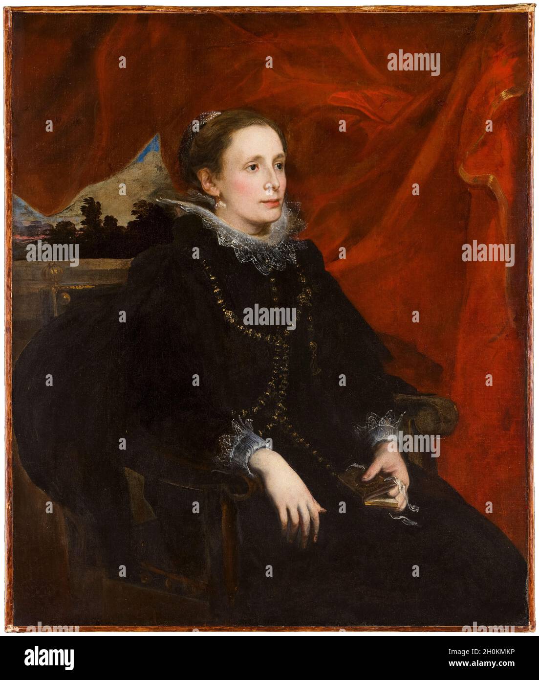 Anthony van Dyck, Portrait d'une femme appelée la Marchesa Durazzo, portrait, 1622-1625 Banque D'Images Anthony van Dyck, Portrait d'une femme appelée la Marchesa Durazzo, portrait, 1622-1625 Banque D'Images
