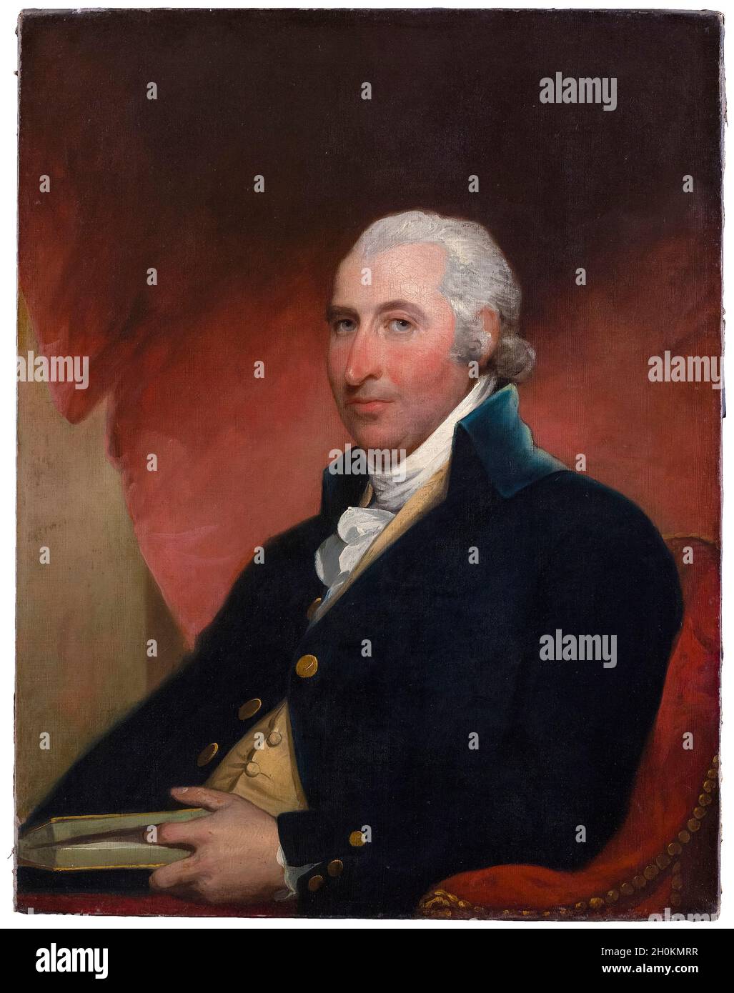 Capitaine John Shaw (1773-1823), officier américain d'origine irlandaise de la Marine des États-Unis, portrait peint par Gilbert Stuart, 1793 Banque D'Images