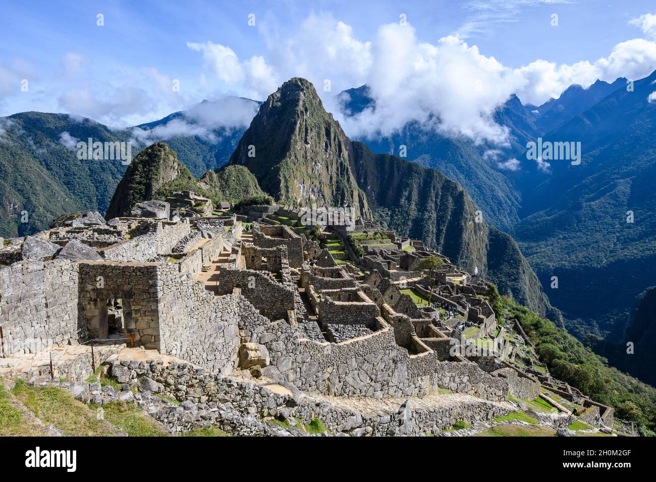Machu Picchu, une citadelle inca dans les hautes Andes du Sud du Pérou.Cuzco, Pérou.Amérique du Sud. Banque D'Images Machu Picchu, une citadelle inca dans les hautes Andes du Sud du Pérou.Cuzco, Pérou.Amérique du Sud. Banque D'Images