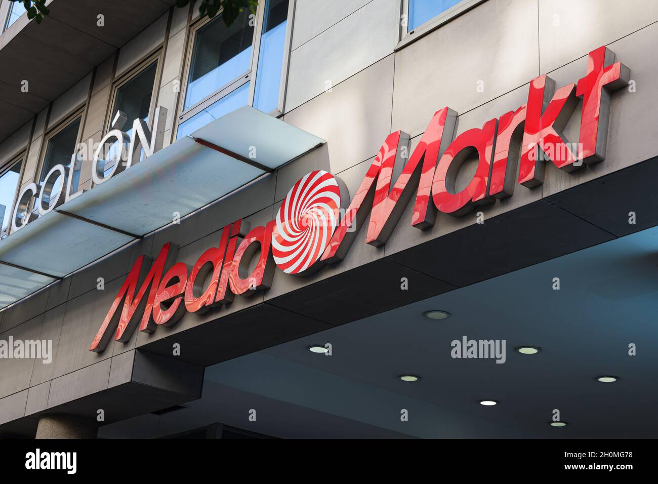 VALENCIA, ESPAGNE - 07 OCTOBRE 2021: Media Markt est une chaîne multinationale allemande de magasins vendant de l'électronique grand public Banque D'Images