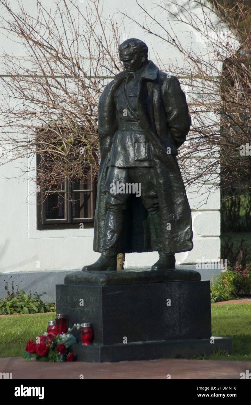 Monument du dirigeant yougoslave Maréchal Josip Broz Tito dans le musée du vieux village - Staro selo Kumrovec, Croatie Banque D'Images