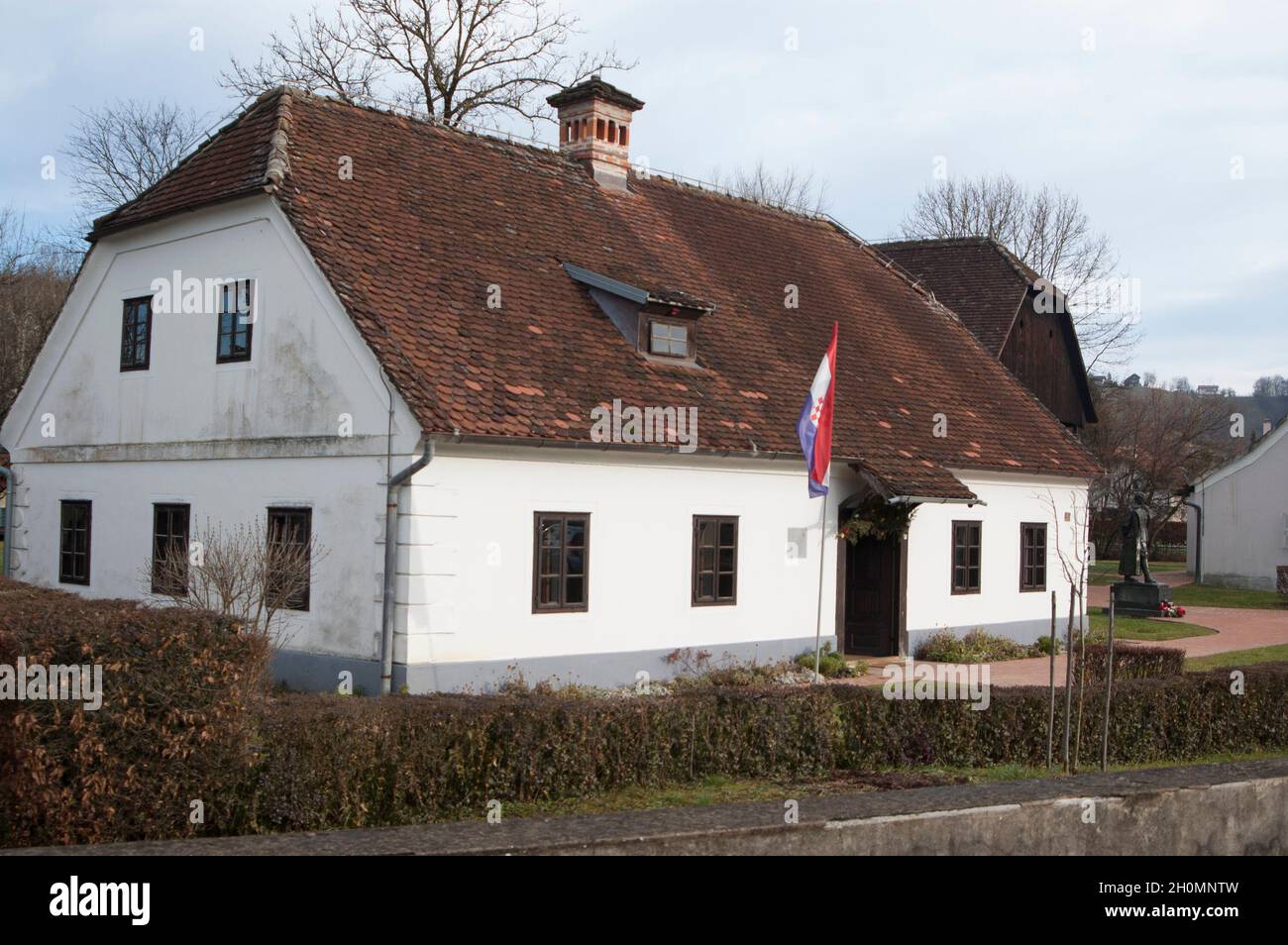 Maison du leader yougoslave, le maréchal Josip Broz Tito, dans le musée de l'ancien village - Staro selo Kumrovec, Croatie Banque D'Images