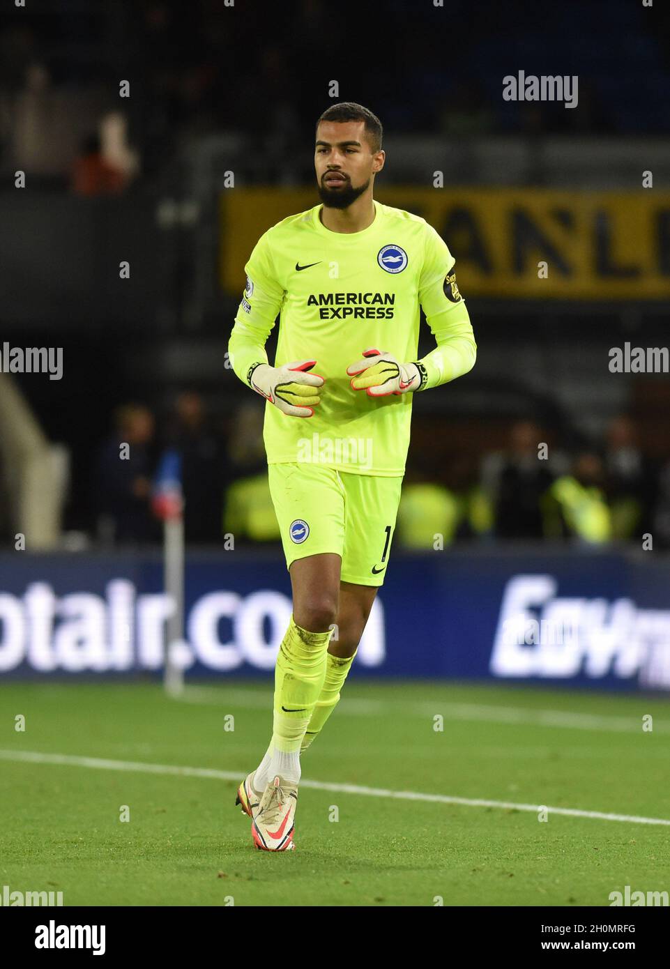 Robert Sanchez de Brighton lors du match de la Premier League entre Crystal Palace et Brighton & Hove Albion à Selhurst Park, Londres, Royaume-Uni - 27 septembre 2021 - usage éditorial uniquement.Pas de merchandising.Pour les images de football, les restrictions FA et Premier League s'appliquent inc. Aucune utilisation Internet/mobile sans licence FAPL - pour plus de détails, contactez football Dataco Banque D'Images