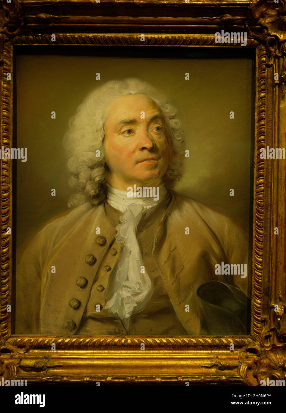 le gris Gabriel Huquier en 1747 (1695-1772) Banque D'Images