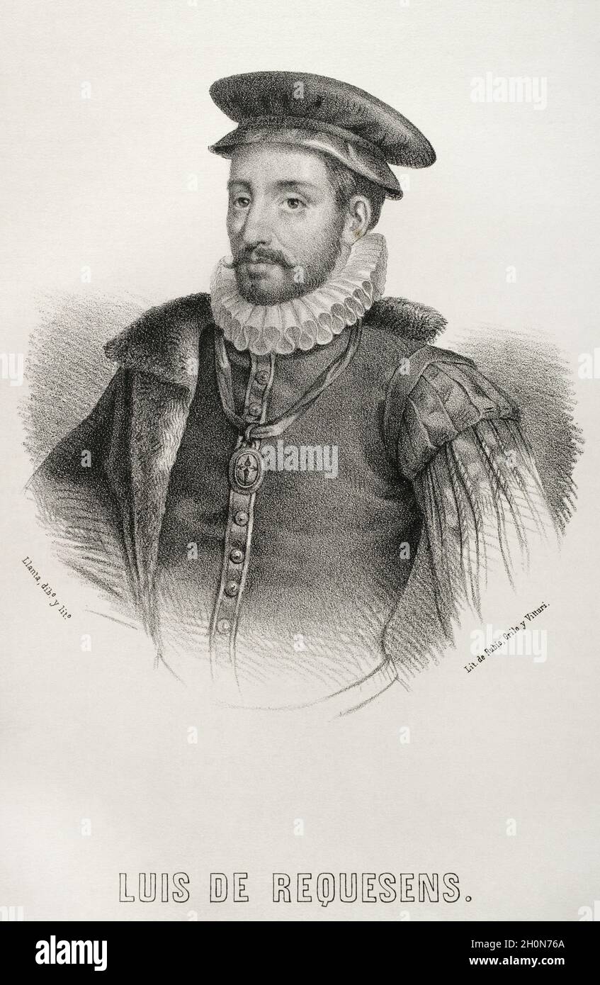 Luis de Requesens y Zuñiga (1528-1576).Armée, polittiste et diplomate espagnols.Gouverneur du duché de Milan (1572-1573) et des pays-Bas (1573 Banque D'Images