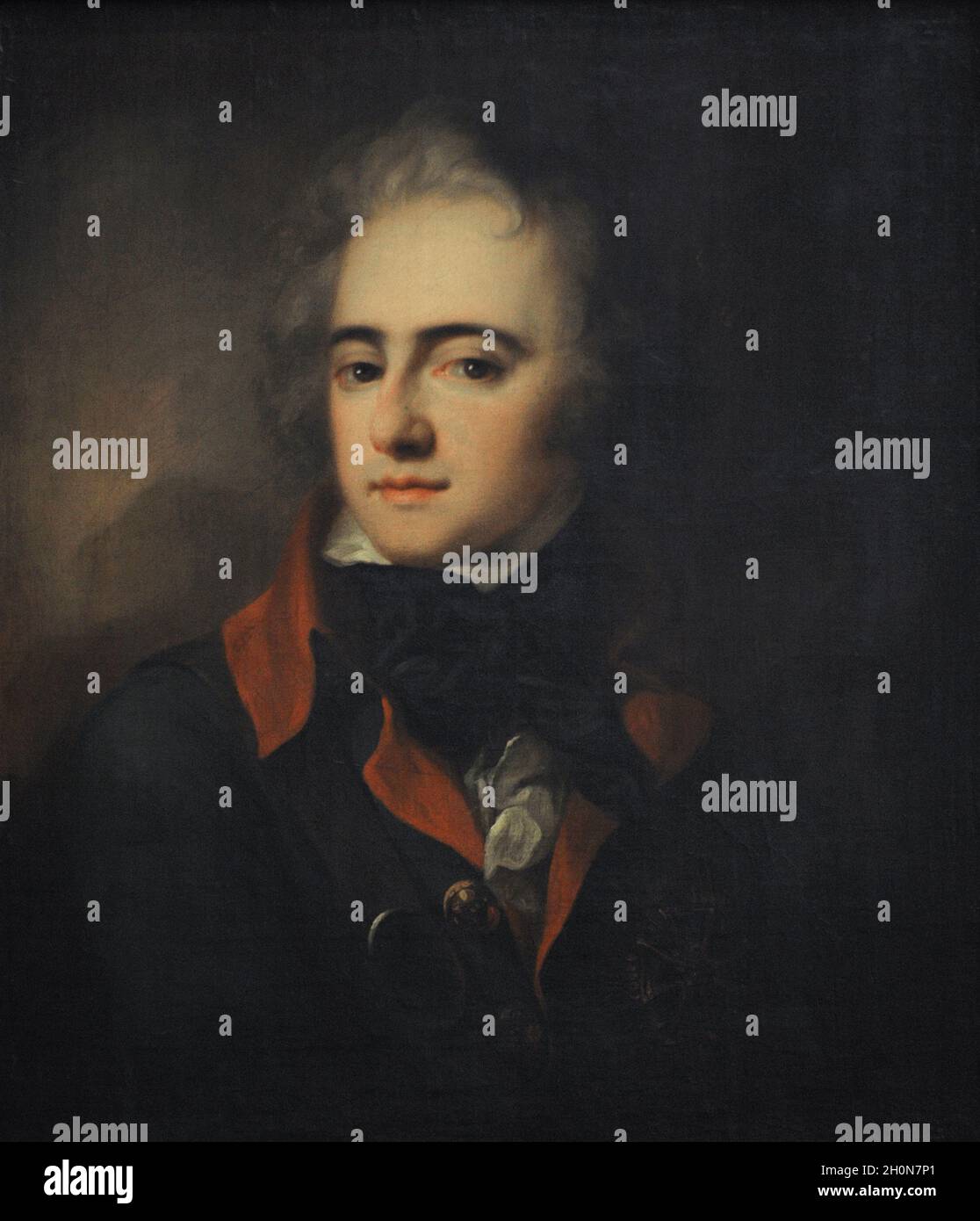 Jozef Antoni Poniatowski (1763-1813).L'armée polonaise.Portrait de Jozef Grassi (1757-1838), vers 1790.Huile sur toile.Galerie d'art polonaise du XIXe siècle ( Banque D'Images