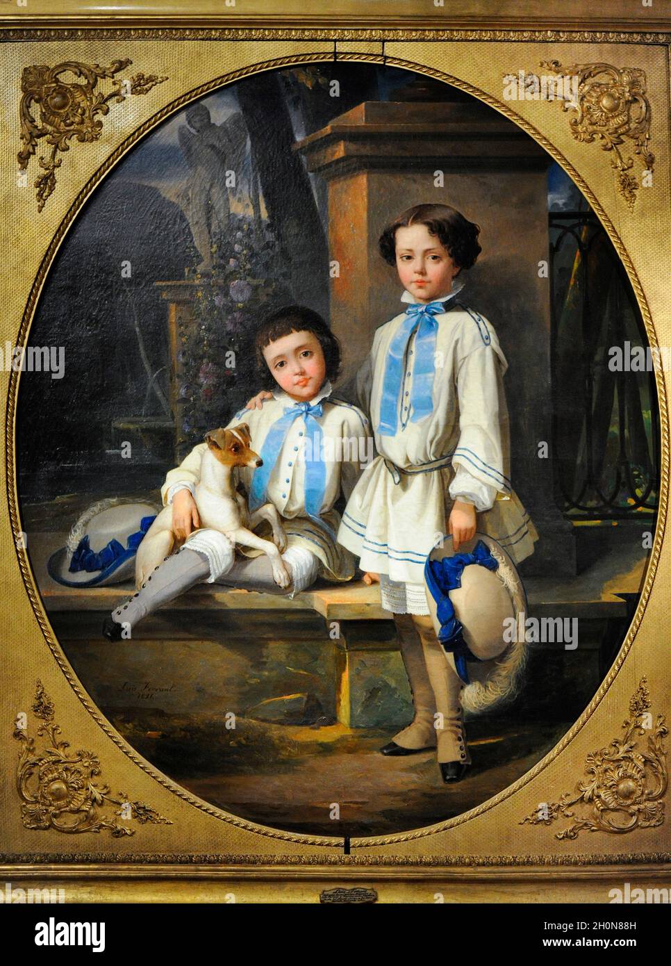 Luis Ferrant y Llauses (1806-1868).Peintre espagnol.Alejandro y Luis Ferrant y Fischermans, neveux du peintre, 1851.Musée du romantisme.Madr Banque D'Images