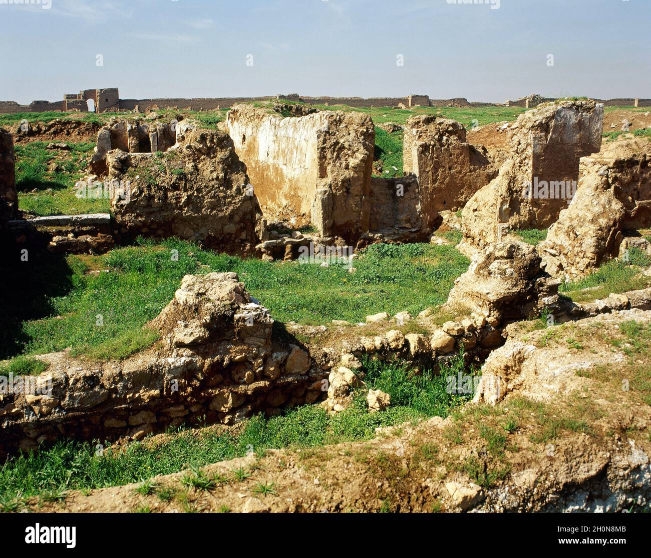 Syrie.Dura-Europos (Tell Salihiye).Ancienne ville, hellénistique, parthienne et romaine.Il a été fondé vers 300 av. J.-C. et abandonné en 256-257 après J.-C..Vue de Banque D'Images