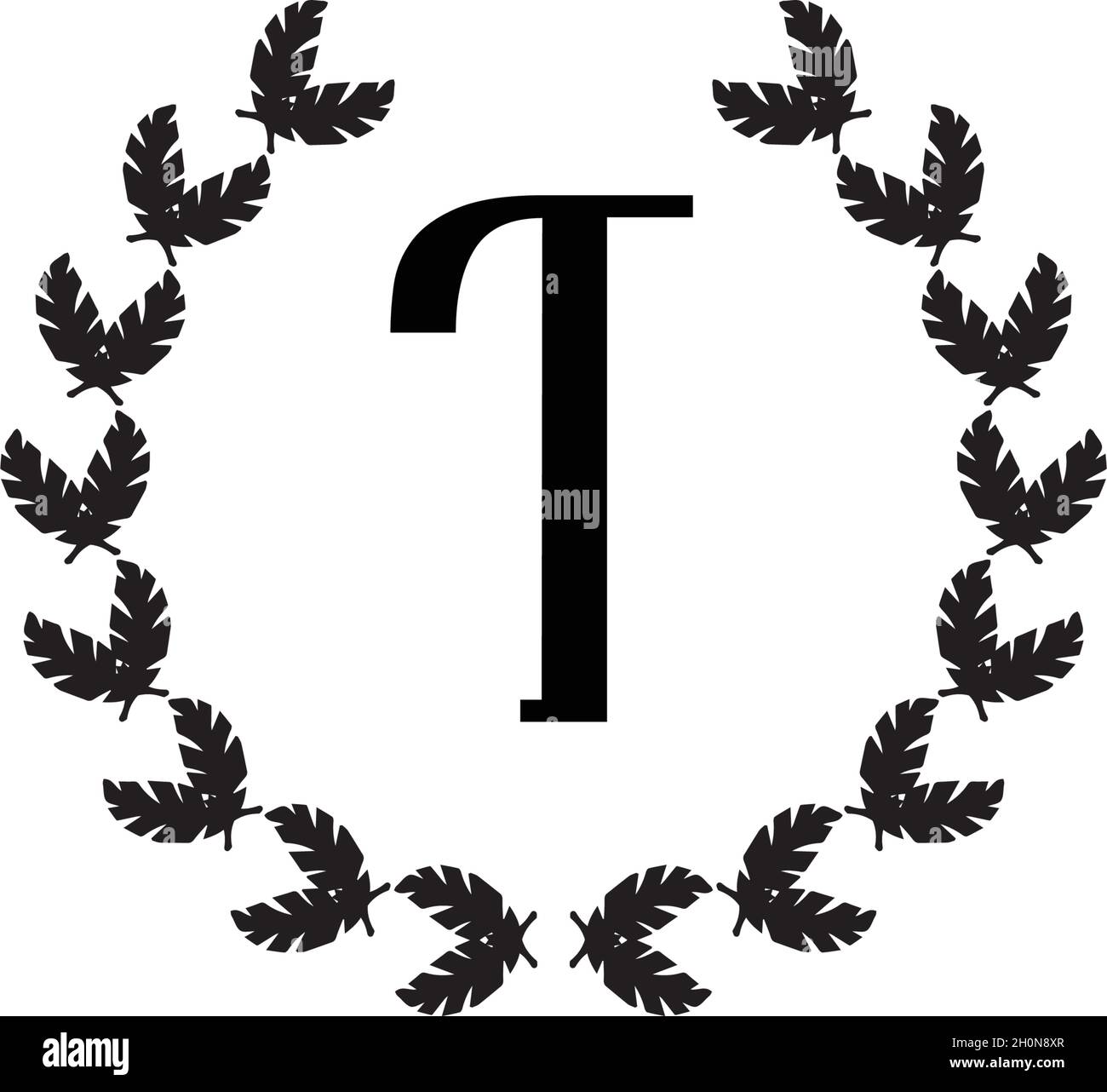 LOGO LETTER T AVEC EFFET D'ESPACE NÉGATIF POUR UNE UTILISATION SUR ILLUSTRATION Illustration de Vecteur