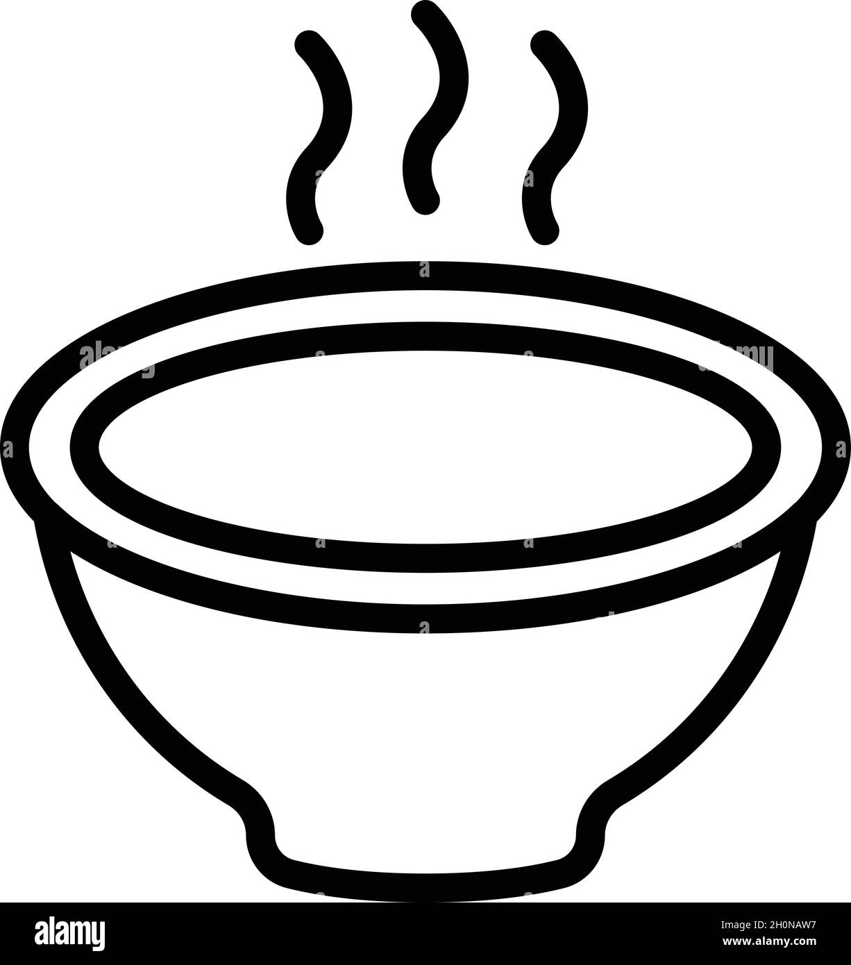 Symbole de soupe à la crème chaude vectorielle.Bol à citrouille.Plaque champignon Illustration de Vecteur