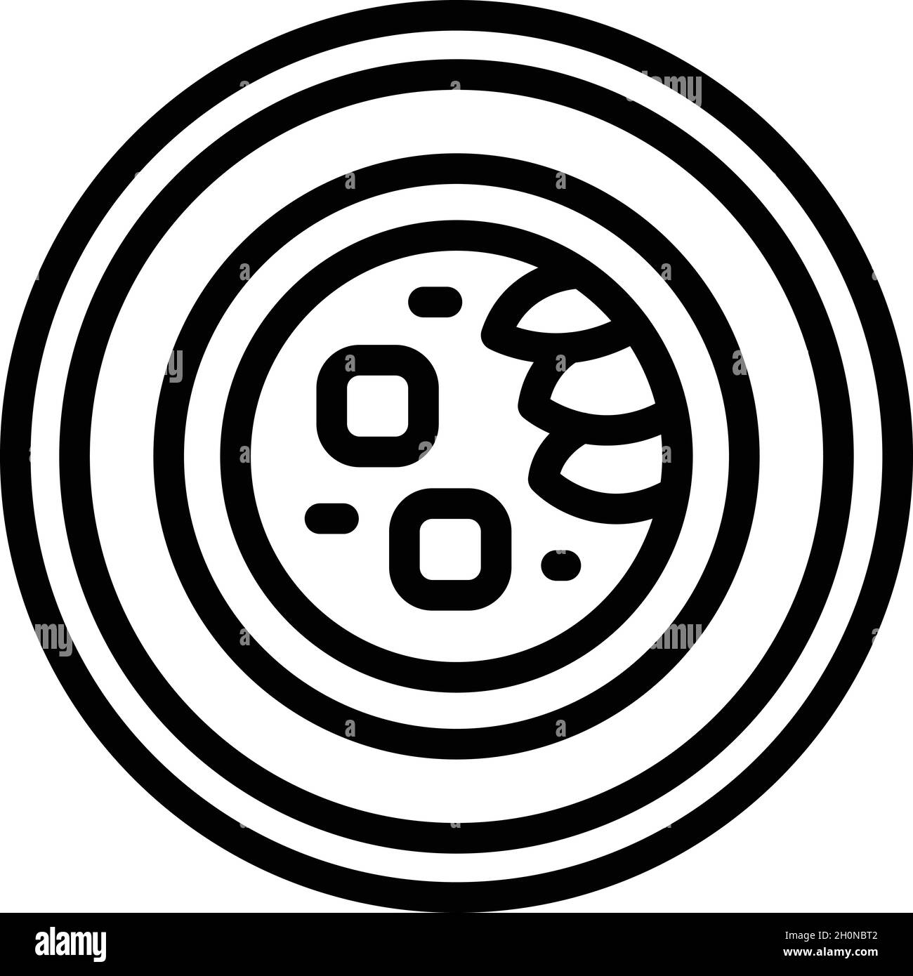 Symbole de soupe à la crème de porc vectorisation.Poulet français.Ragoût de la nourriture Illustration de Vecteur