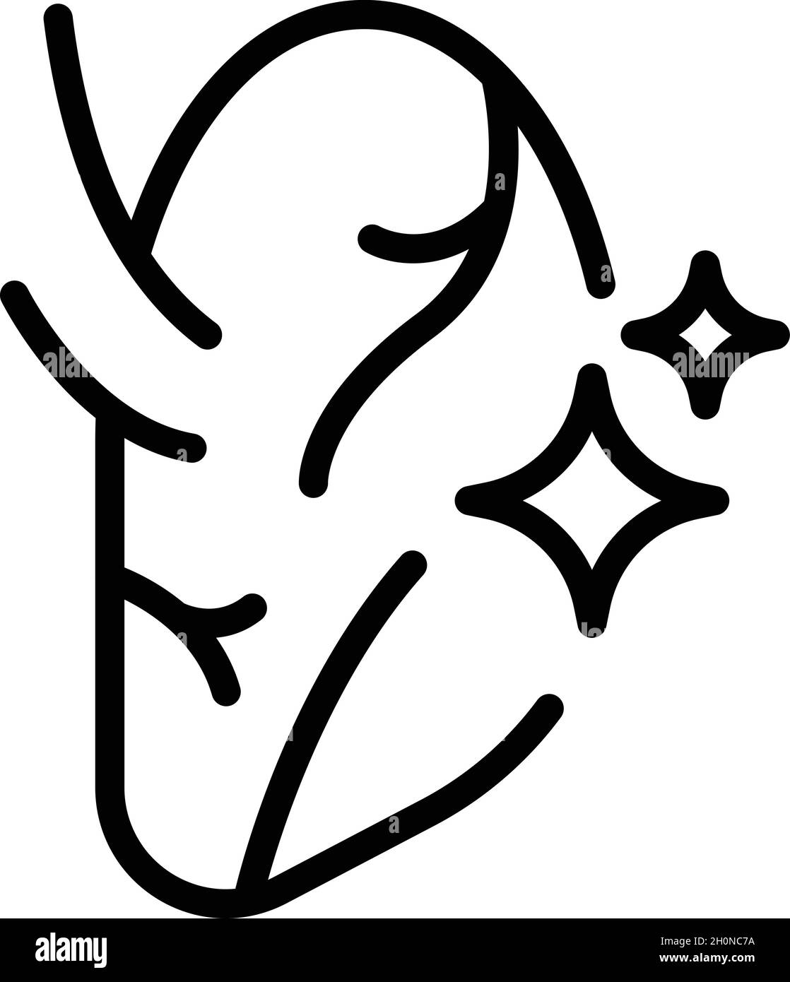 Vecteur de contour de l'icône des poumons de test.Cancer à rayons X.Thorax du patient Illustration de Vecteur