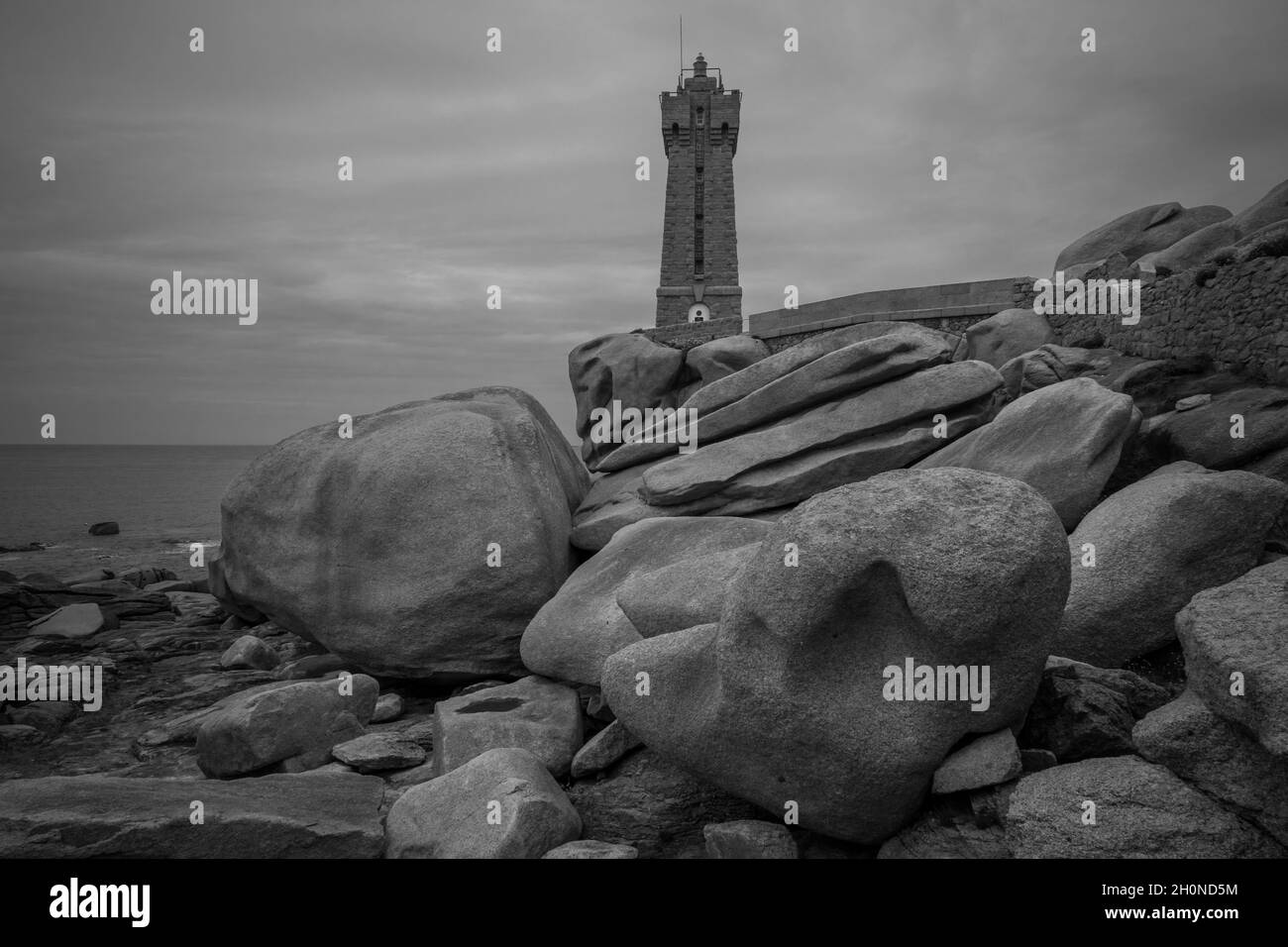 Phare de Ploumanac'h Banque D'Images