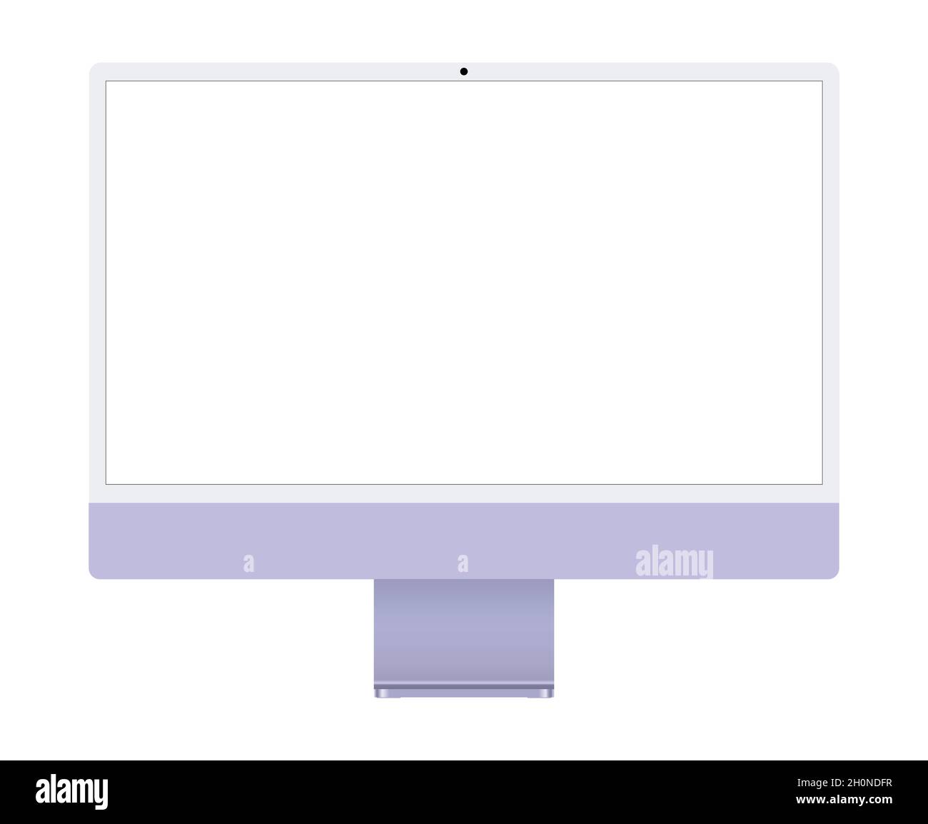 Nouveau modèle d'écran d'ordinateur imac moderne, illustration de stock vectorielle au design plat Illustration de Vecteur