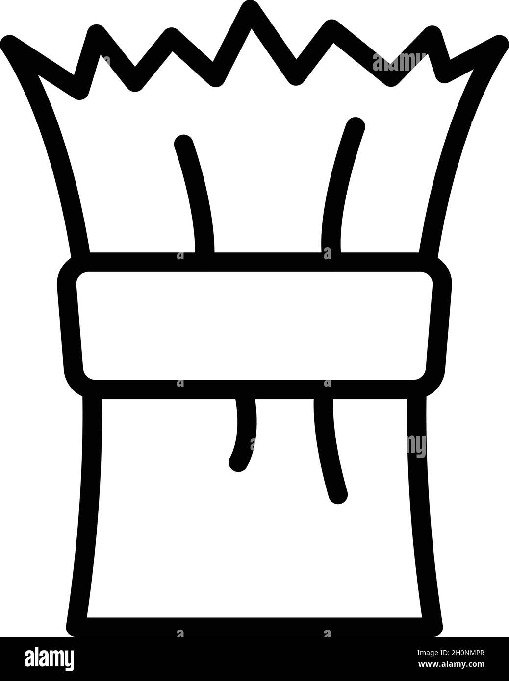Vecteur de contour de l'icône du tas de blé.Balle de foin.Paille de ferme Illustration de Vecteur