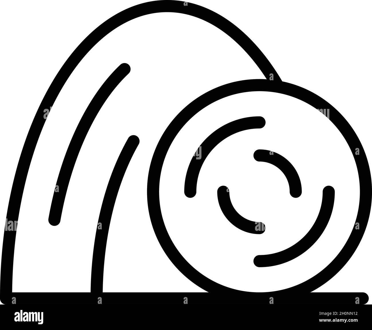 Vecteur de contour d'icône de haystack.Balle de foin.Blé de paille Illustration de Vecteur